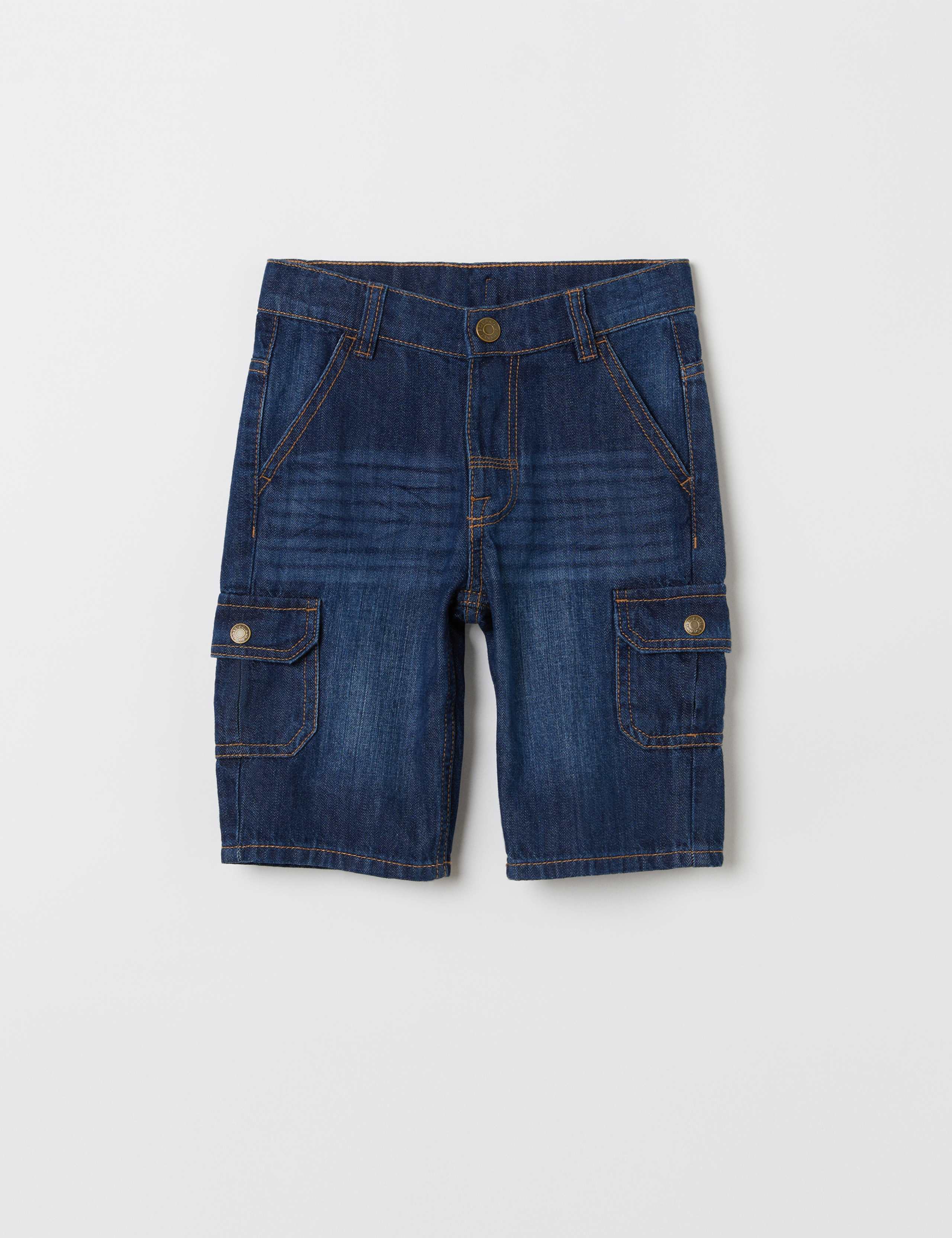 Pure Cotton Denim Cargo Shorts (1-10 Yrs)