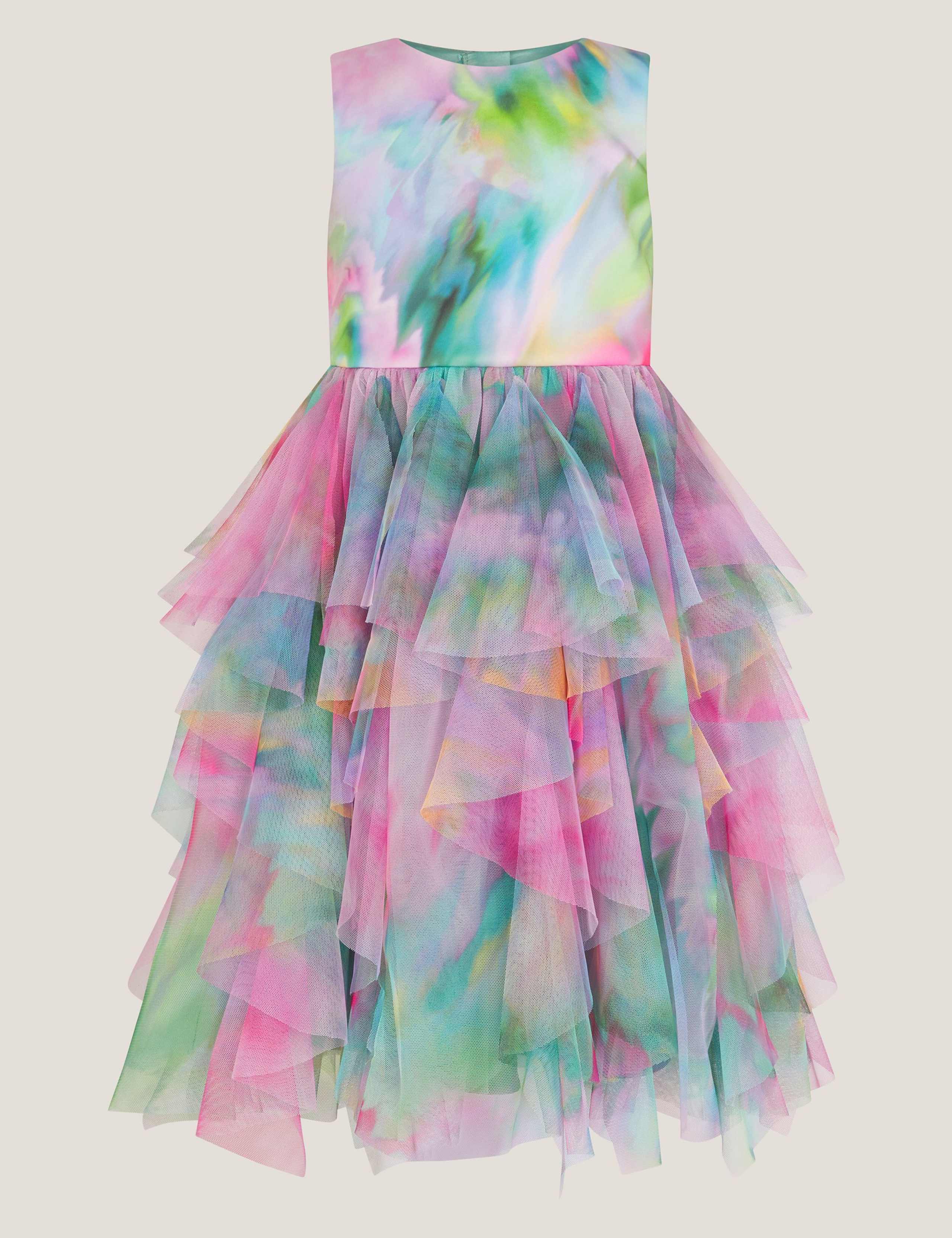 Watercolour Ruffle Party Dress (3-13 Yrs)