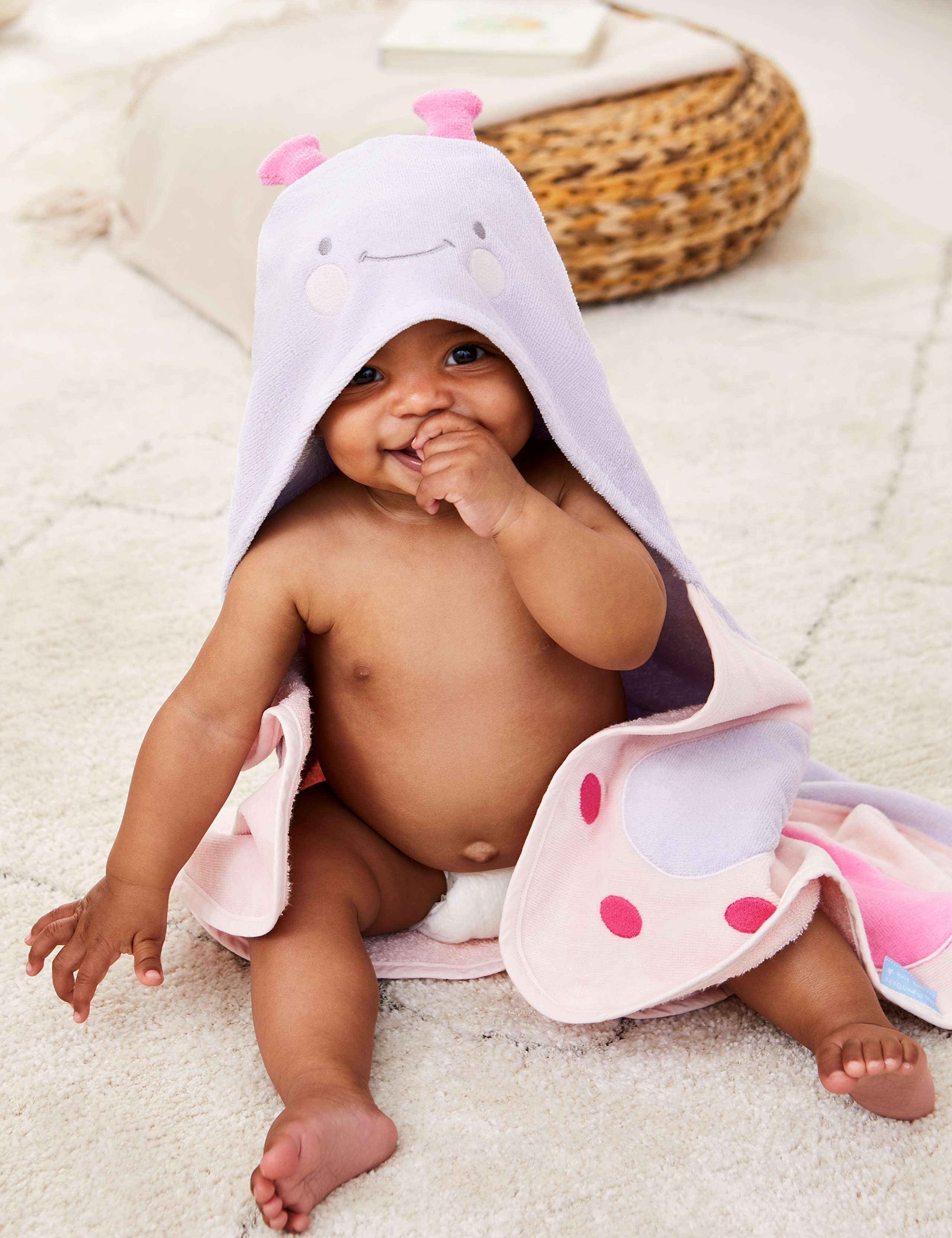 Pure Cotton Butterfly Hooded Towel
