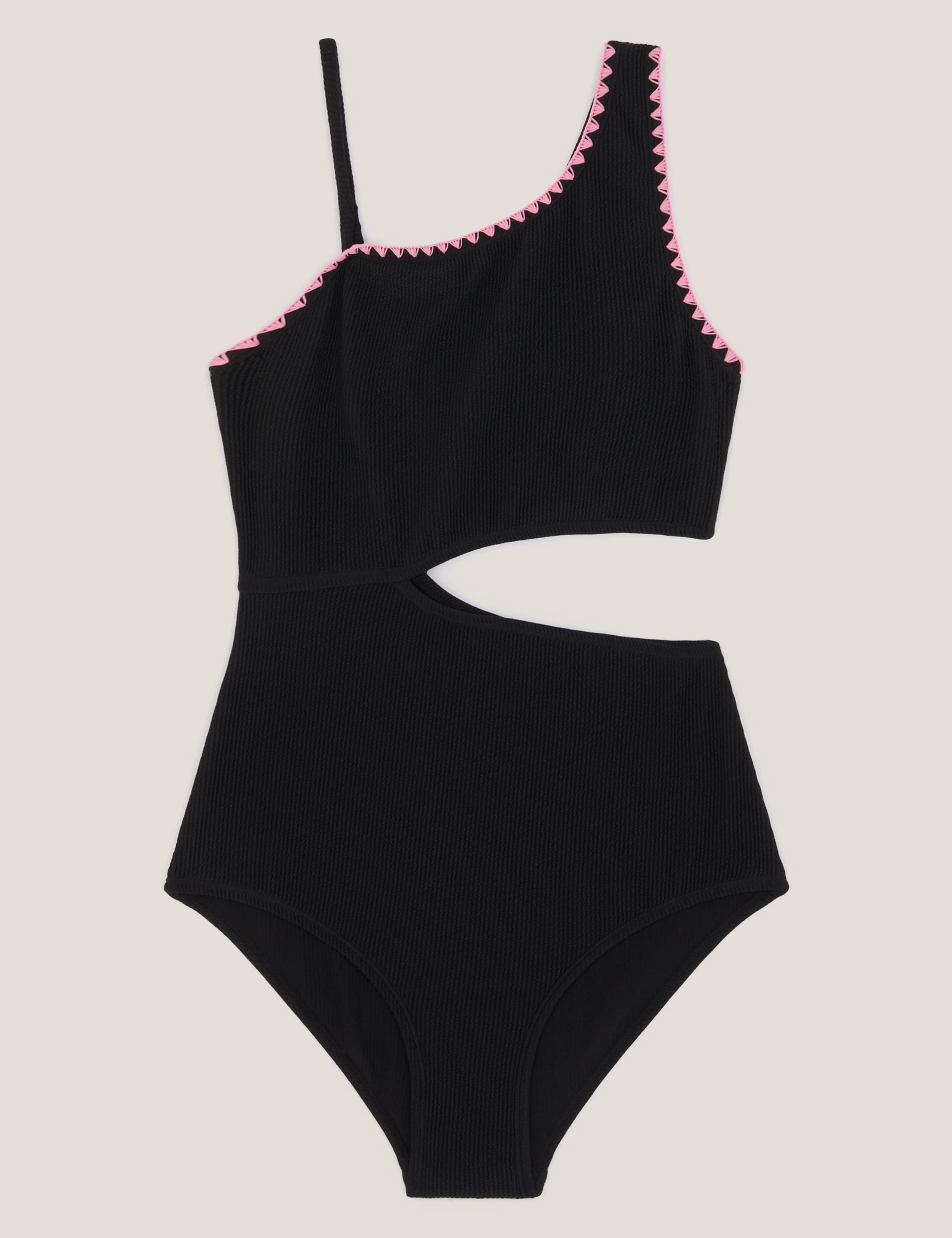Cutout One Shoulder Swimsuit (7-15 Yrs)