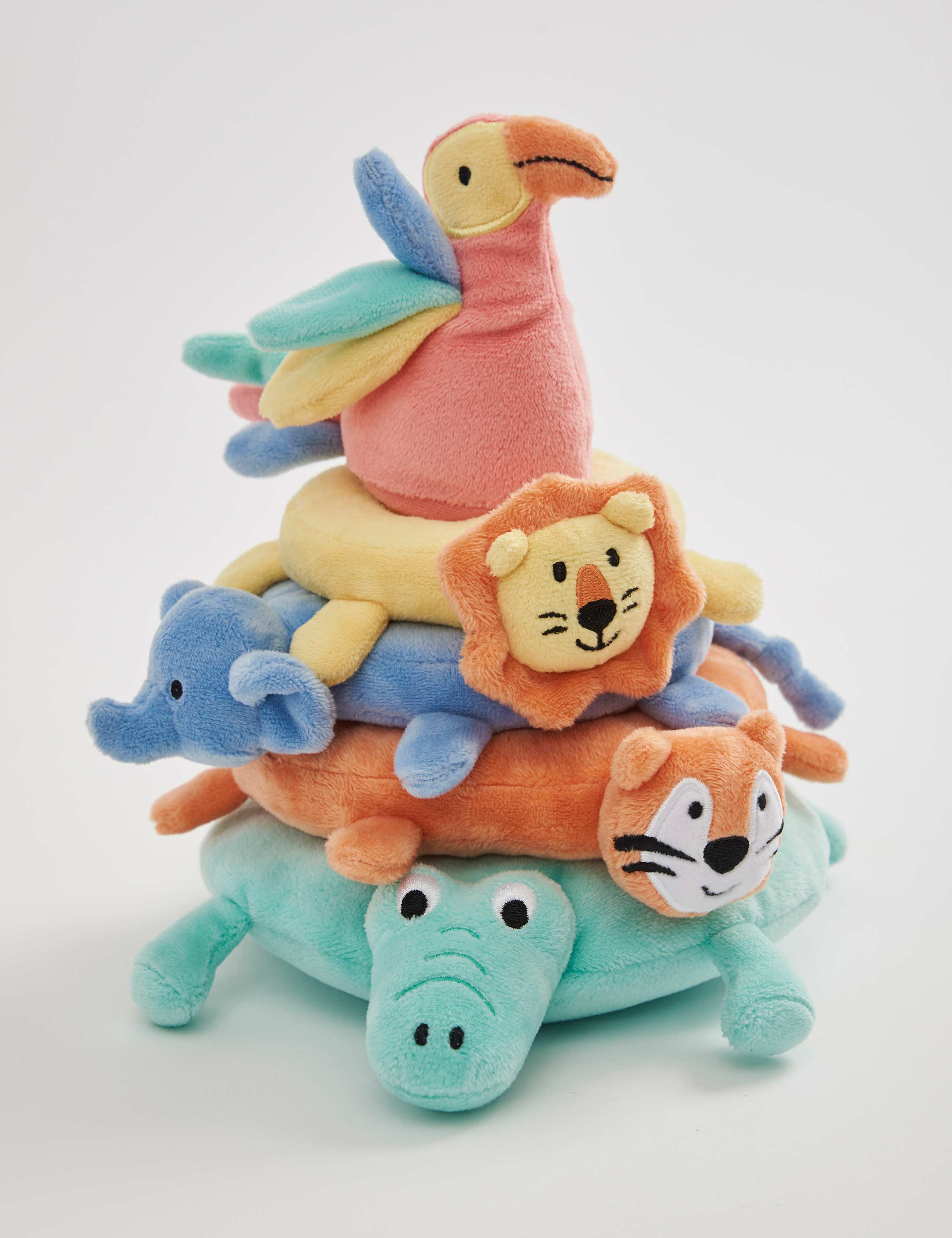 Cotton Blend Velour Animal Ring Stacker (0-3 Yrs)