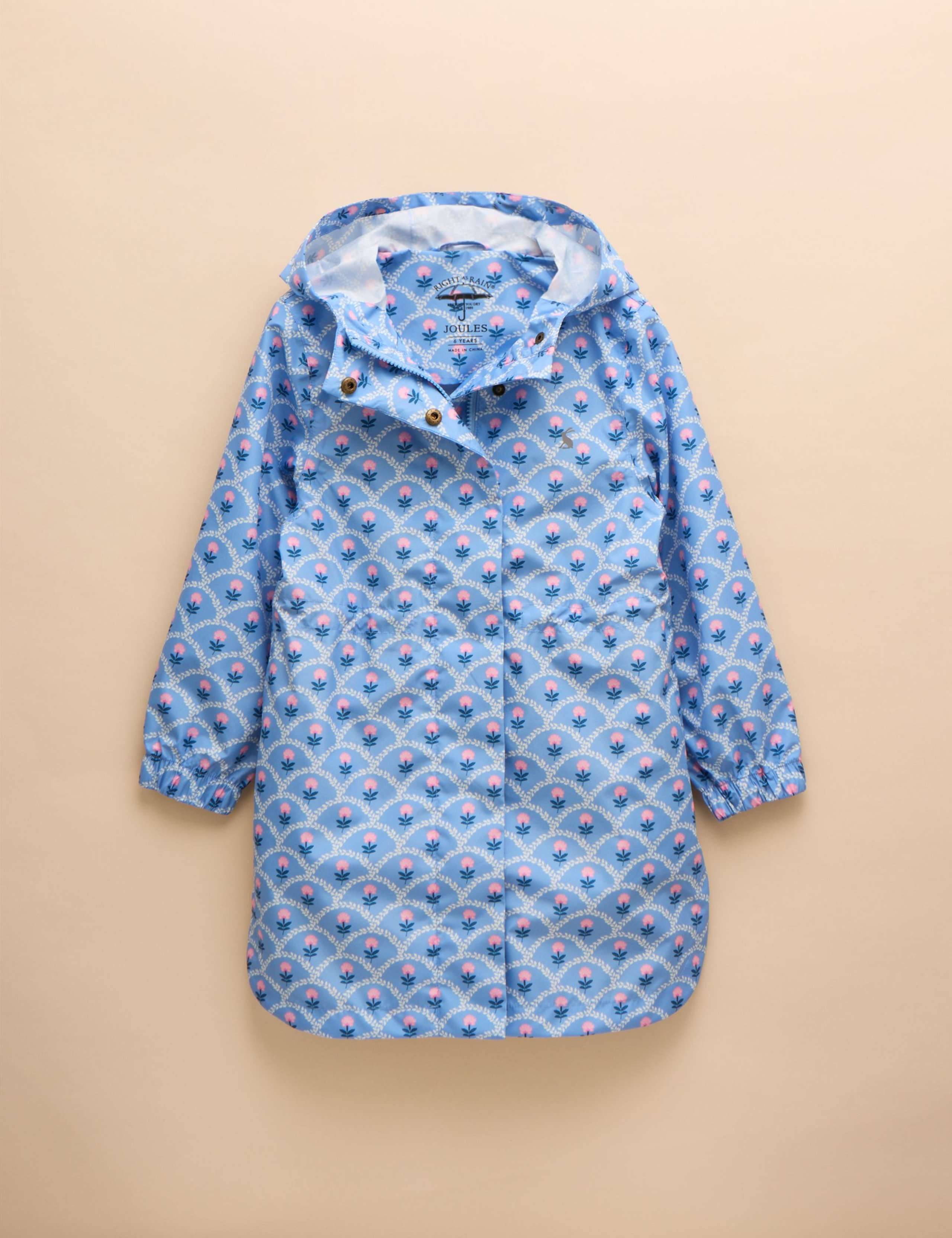Printed Hooded Packable Raincoat (3-11 Yrs)
