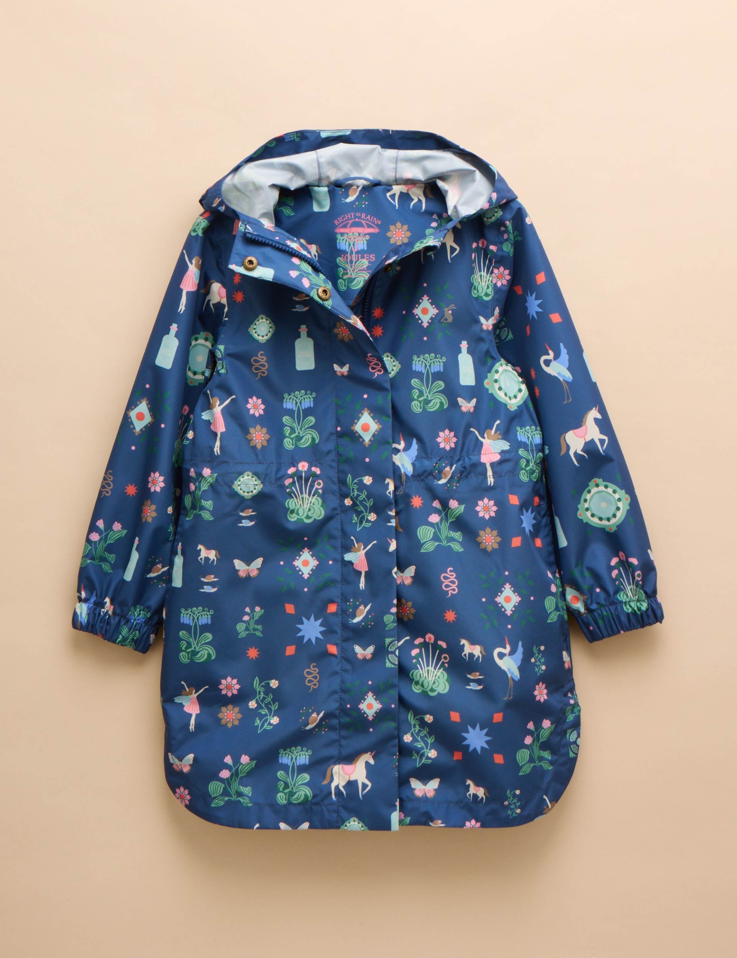 Printed Hooded Packable Raincoat (3-11 Yrs)