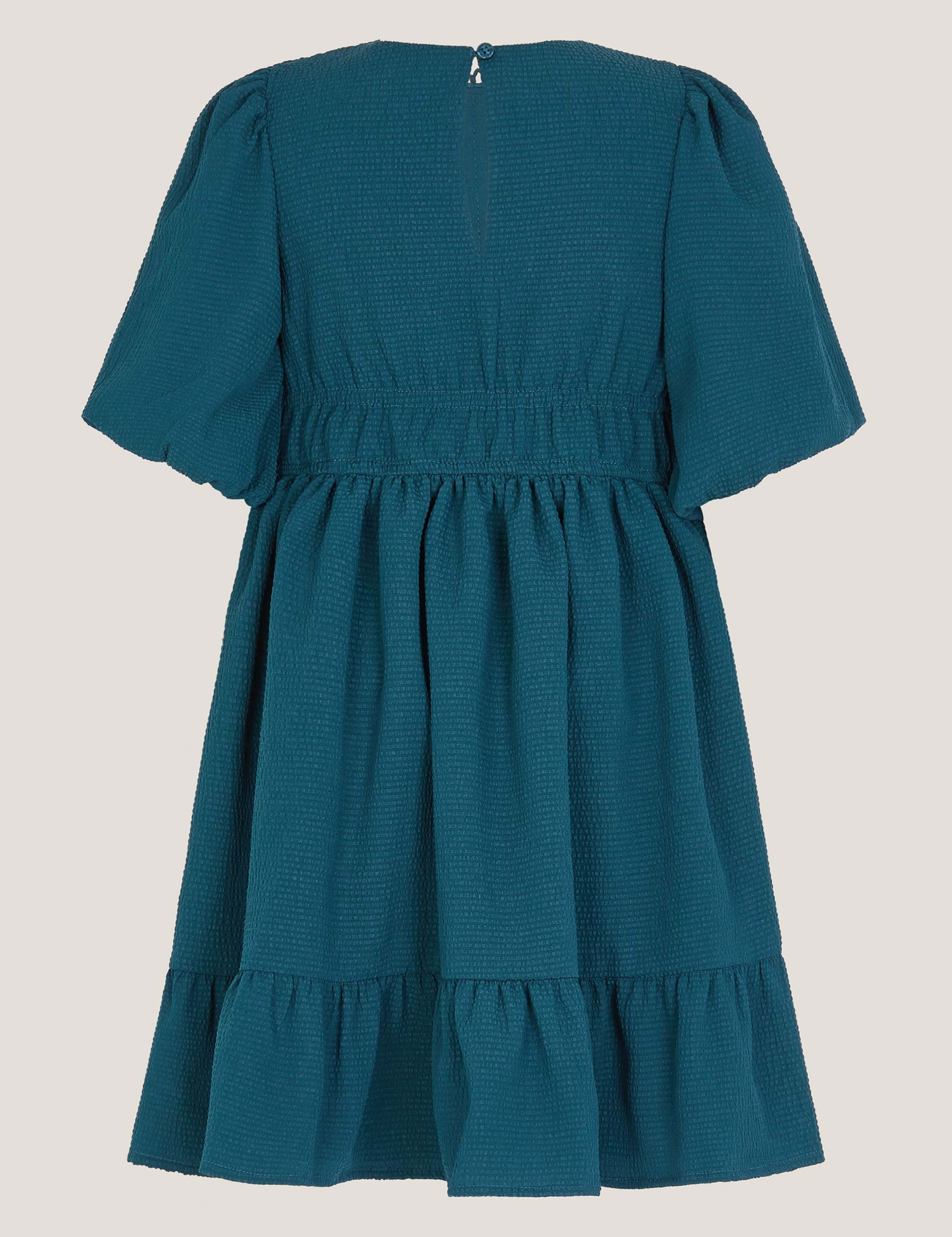 Embroidered Yoke Tiered Dress (3-15 Years)