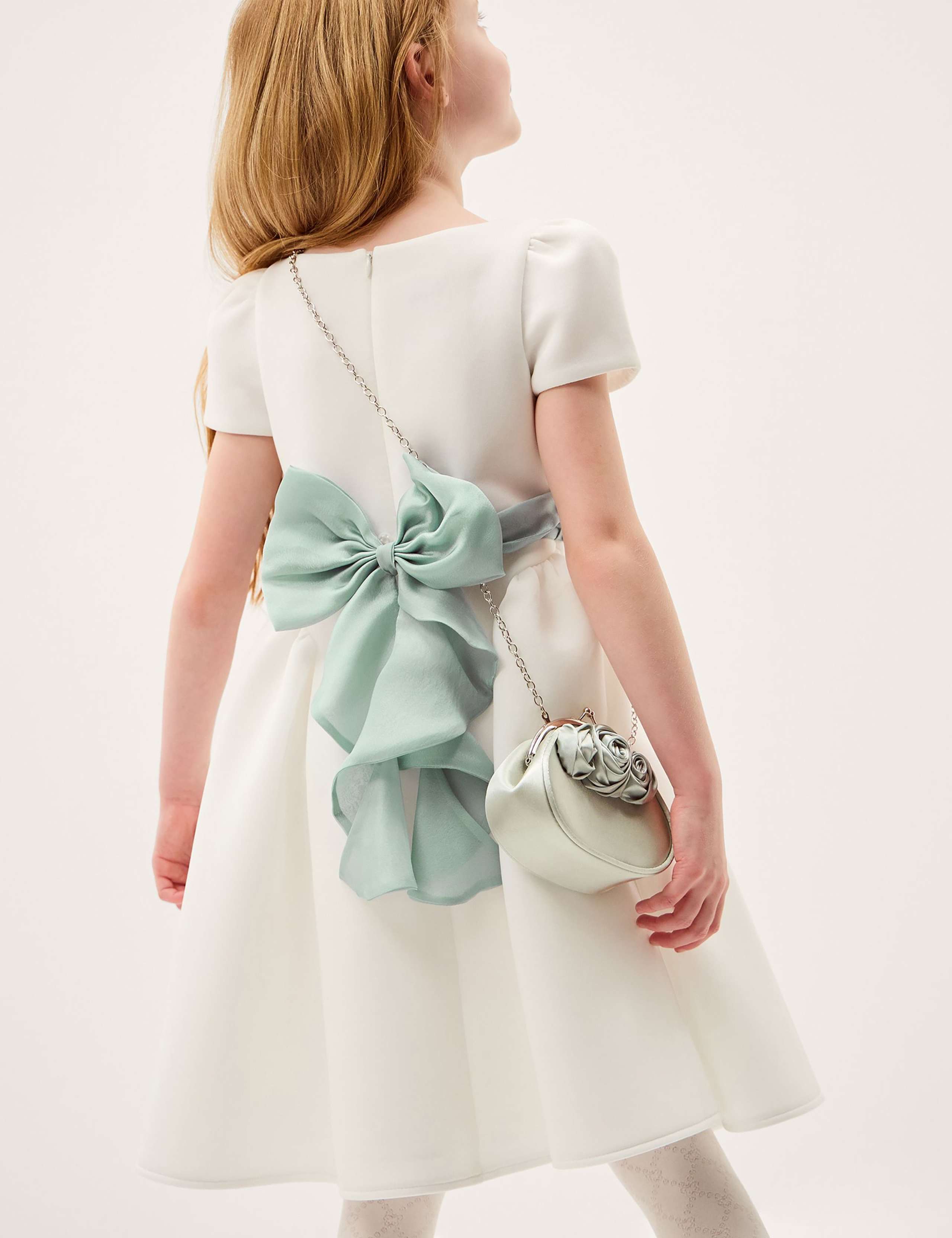 Bow Sash Cap Sleeve Dress (3-15 Years)