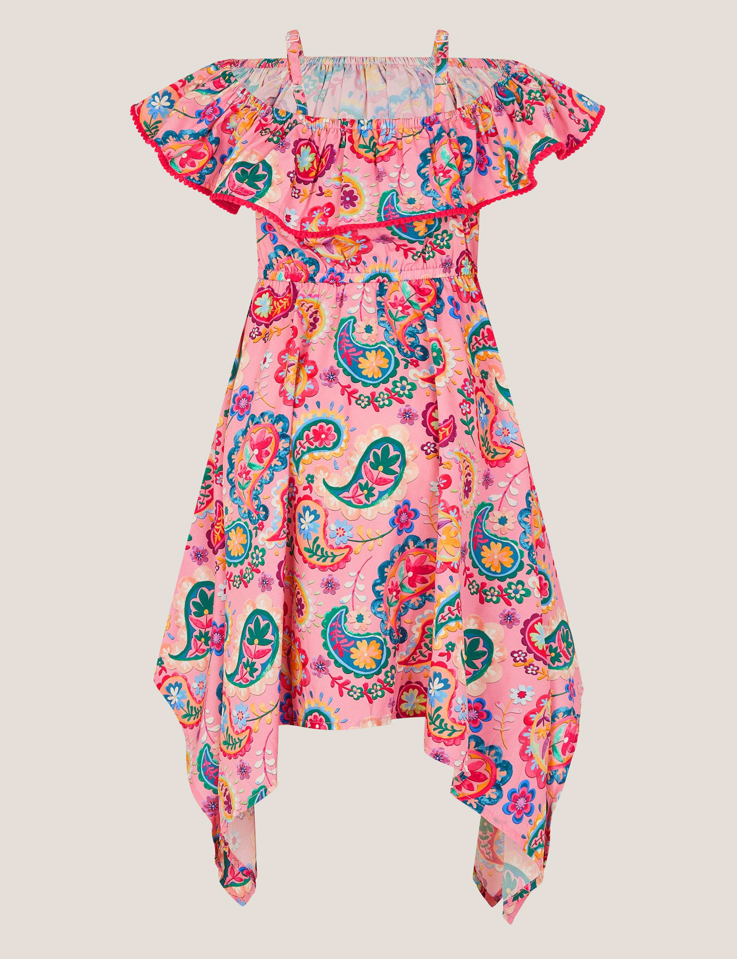 Paisley Ruffle Hanky Hem Dress (3-13 Years)