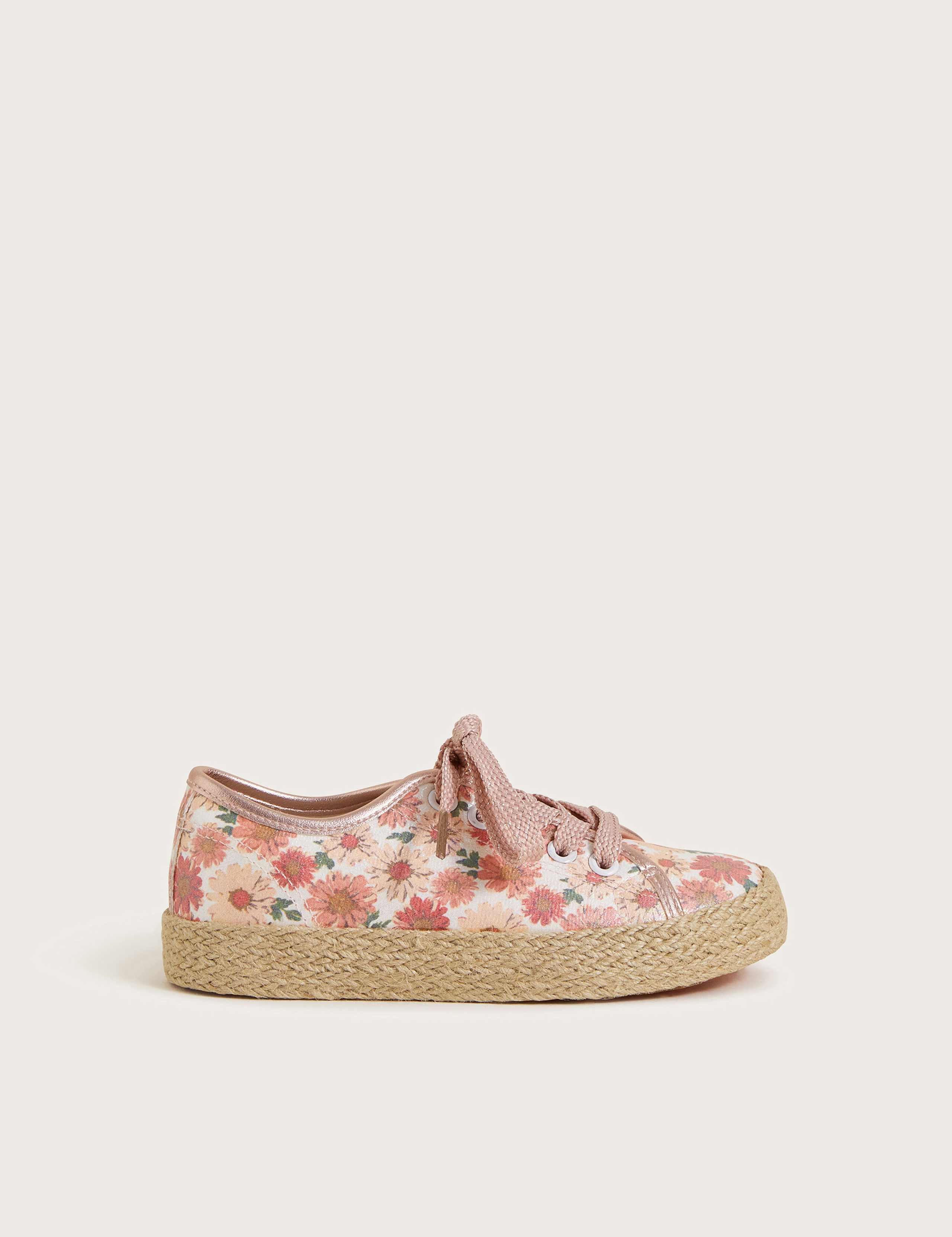 Kids' Floral Espadrille Trainers (4 Small - 3 Large)