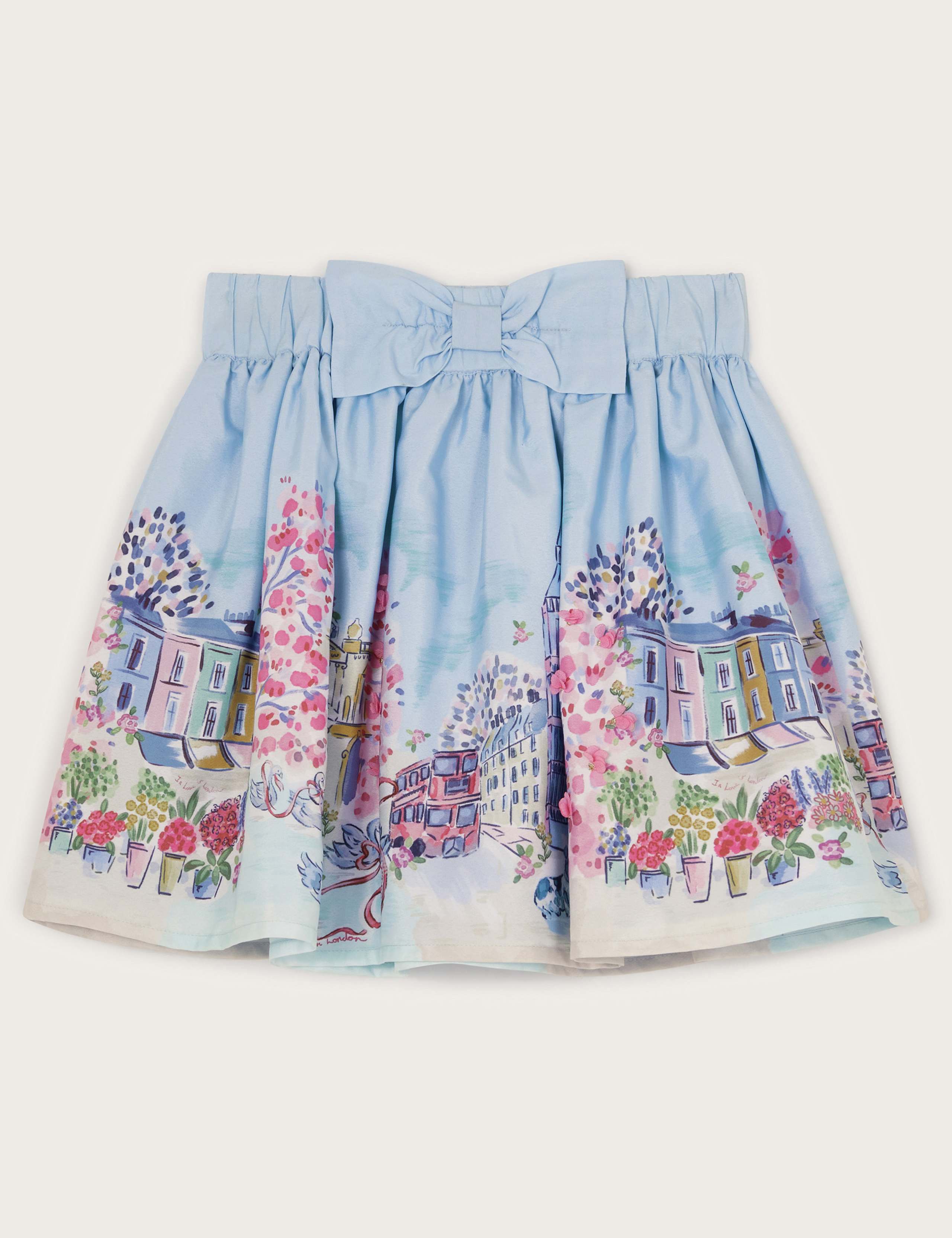 London Print Bow Skirt (3-13 Yrs)