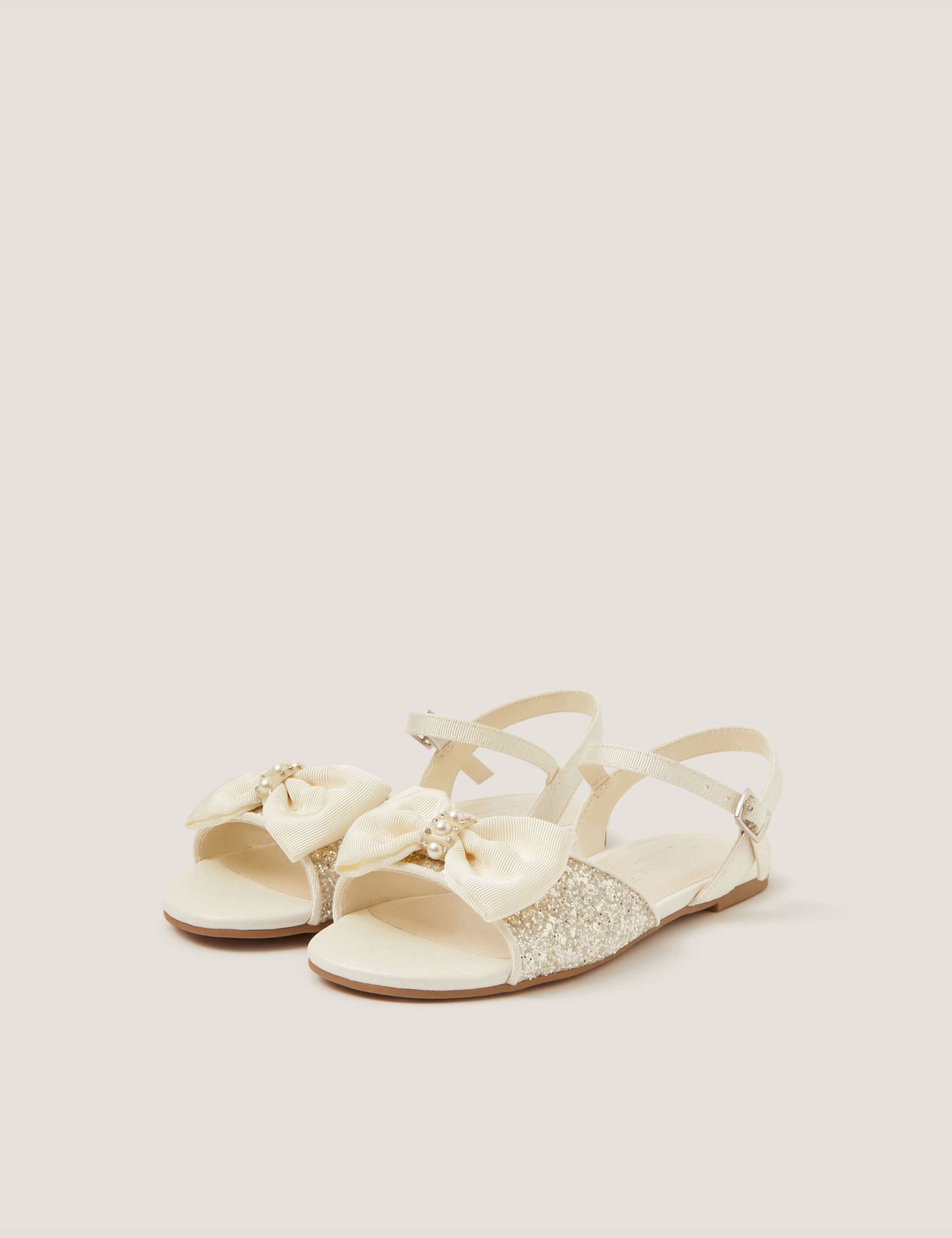 Kids' Sparkle Bow Sandals (7 Small-4 Large)