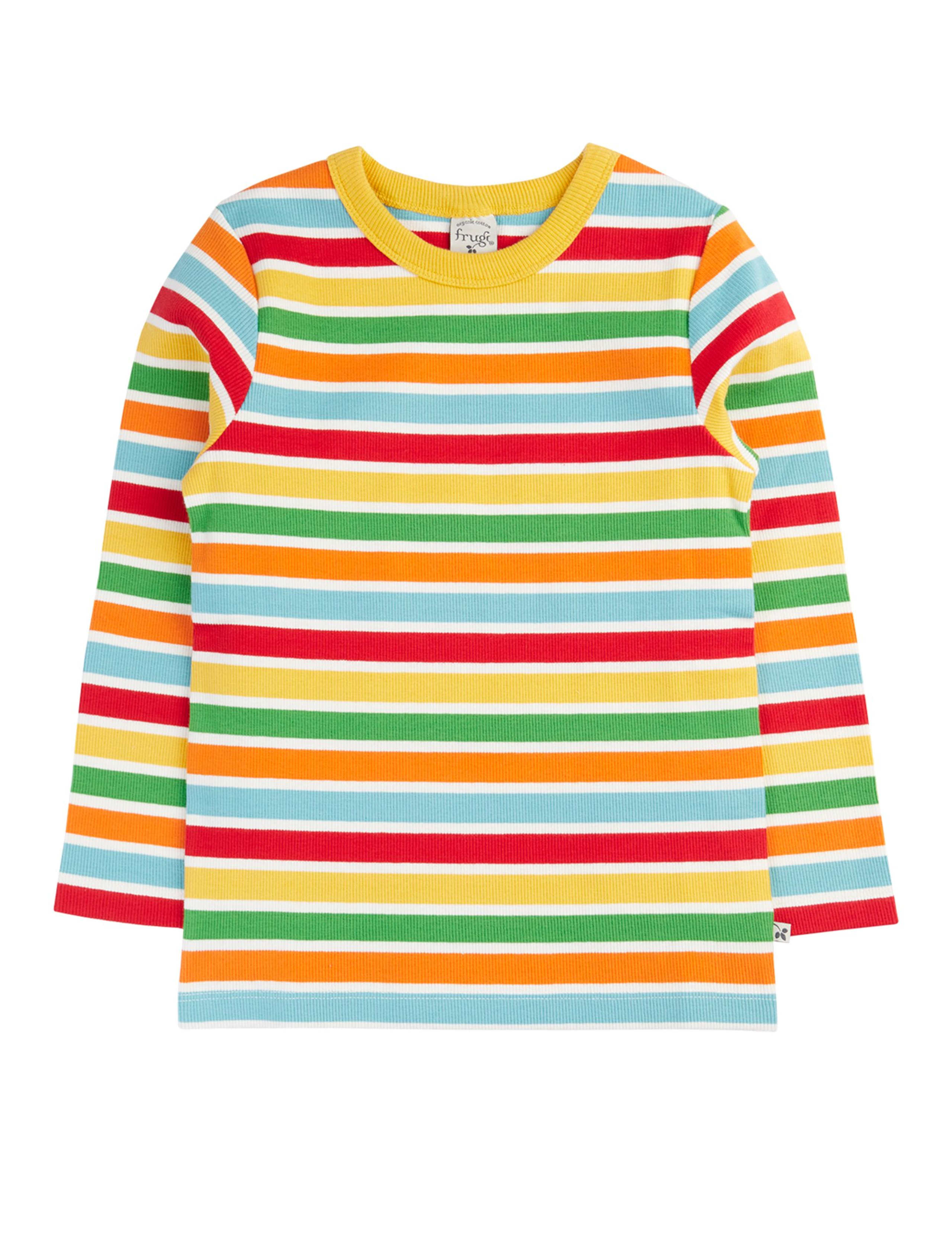 Cotton Rich Striped Ribbed Top (1-10 Years)