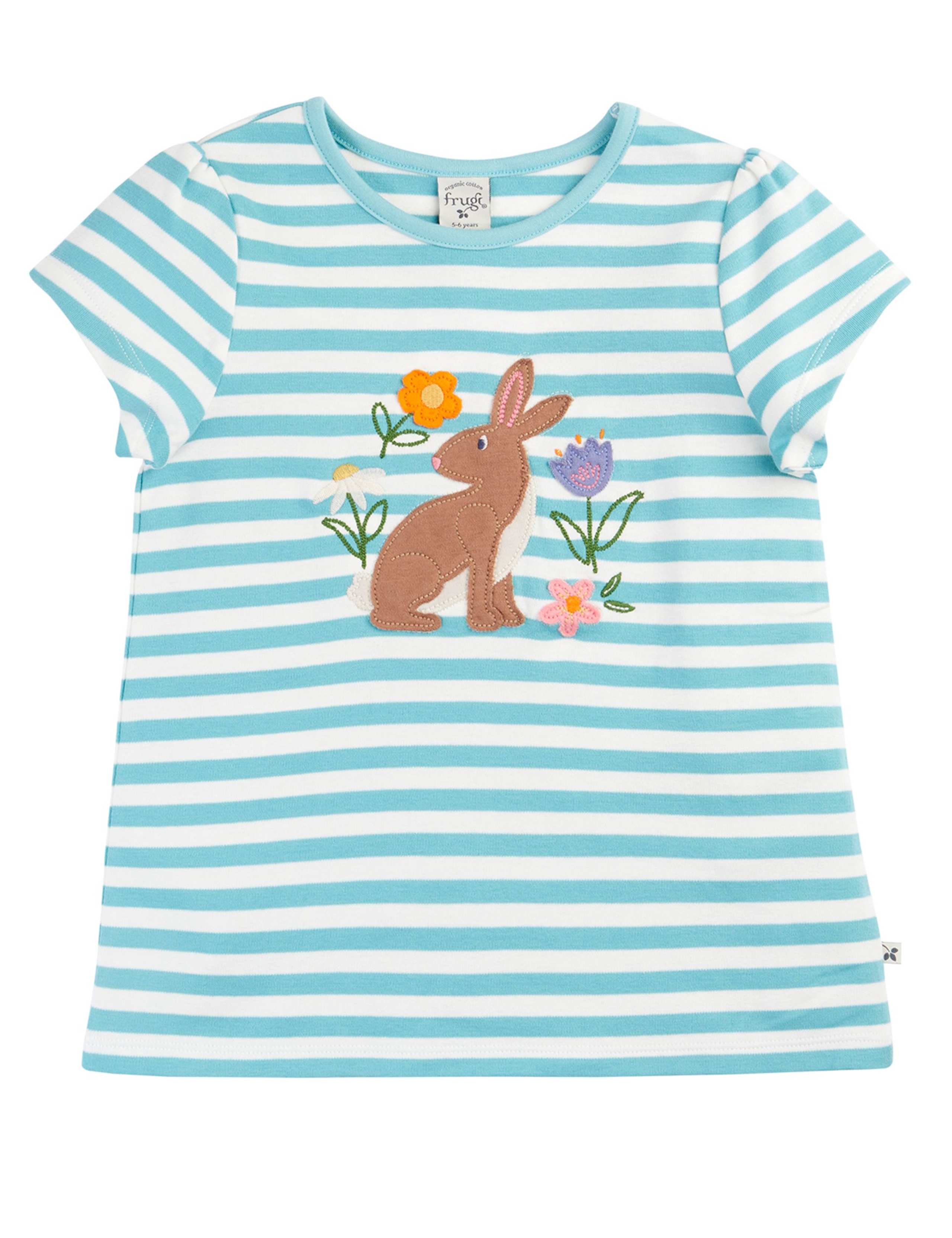 Pure Cotton Bunny Appliqué T-Shirt (1-10 Yrs)