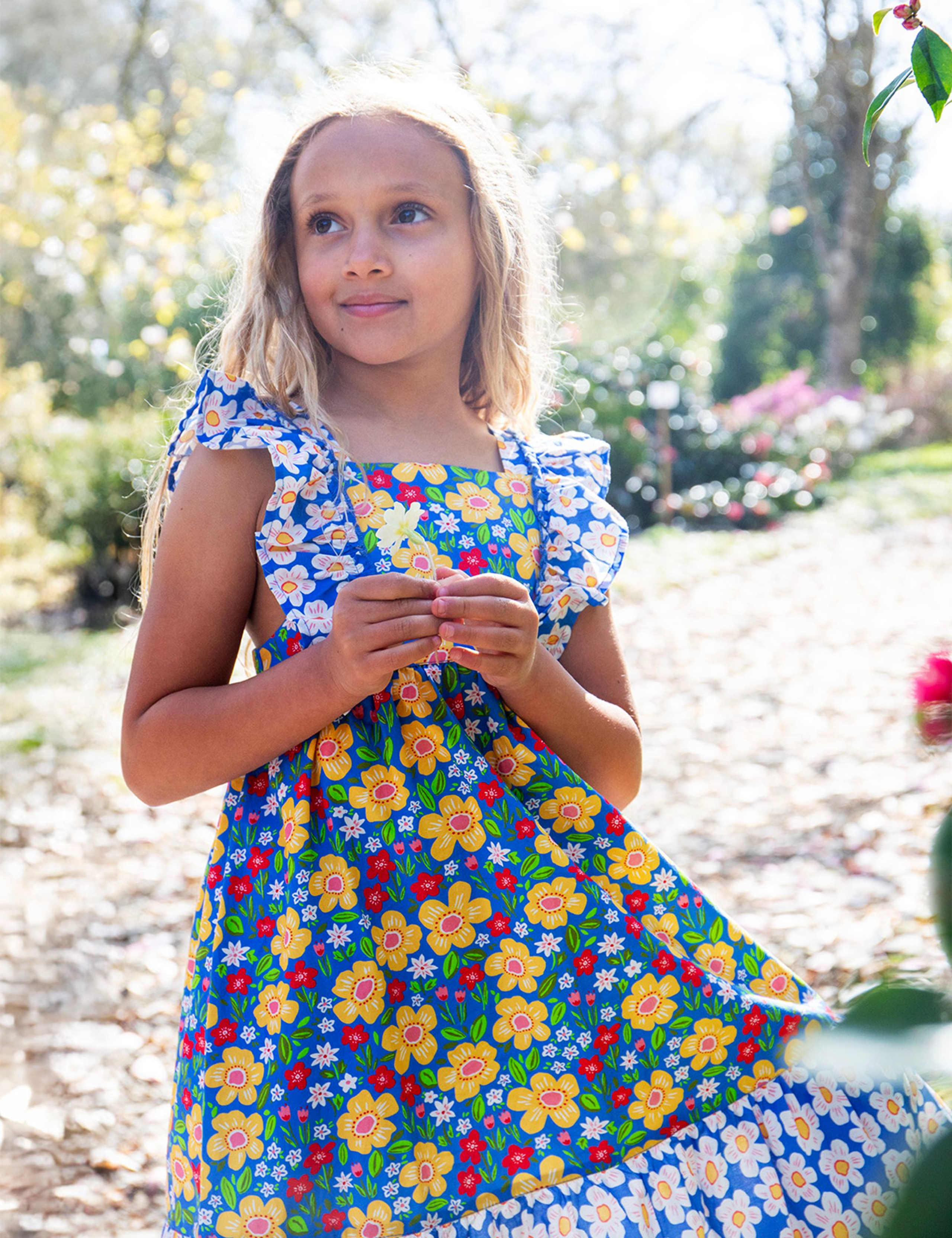Pure Cotton Floral Dress (2-12 Yrs)