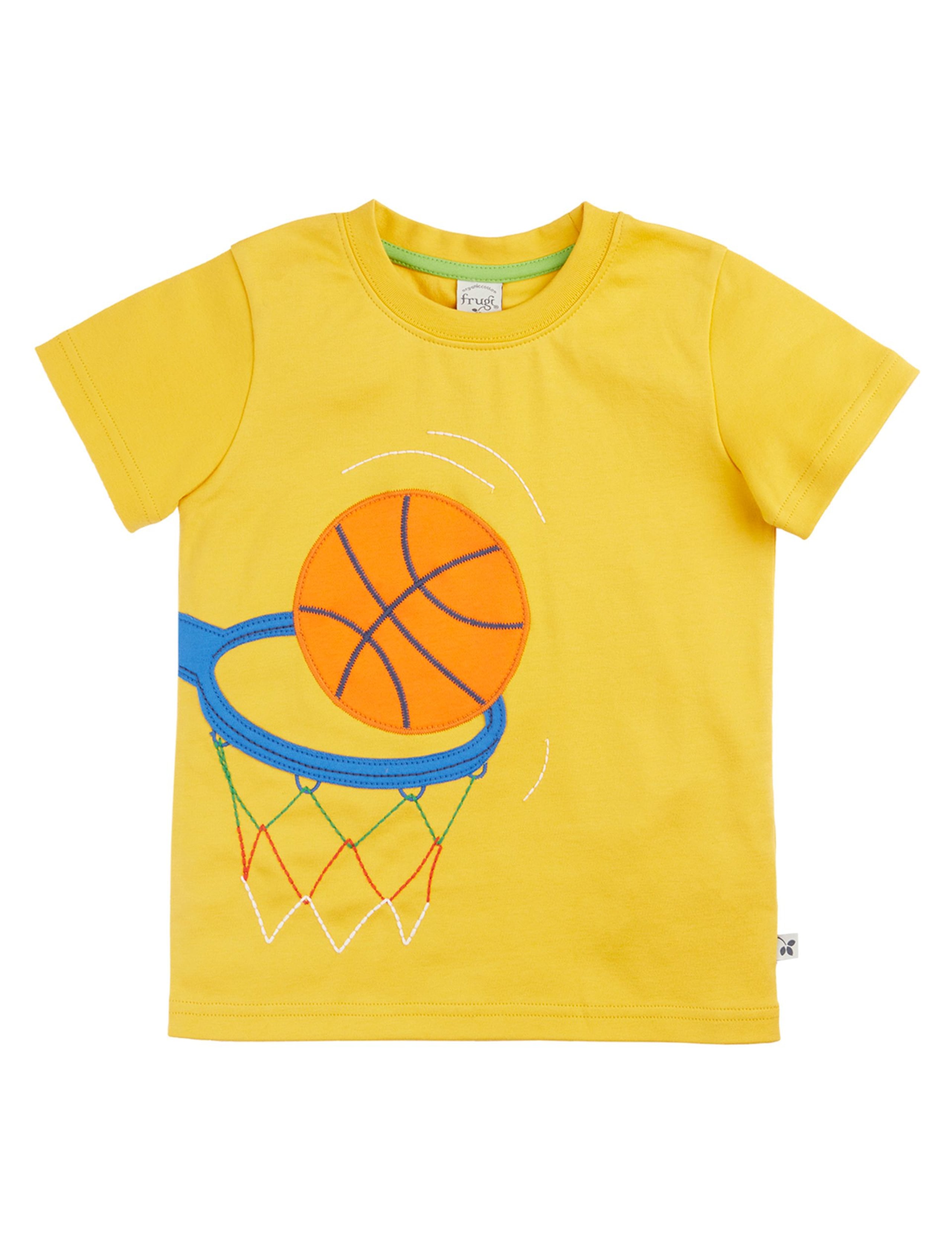 Pure Cotton Basketball Appliqué T-Shirt (1-12 Yrs)