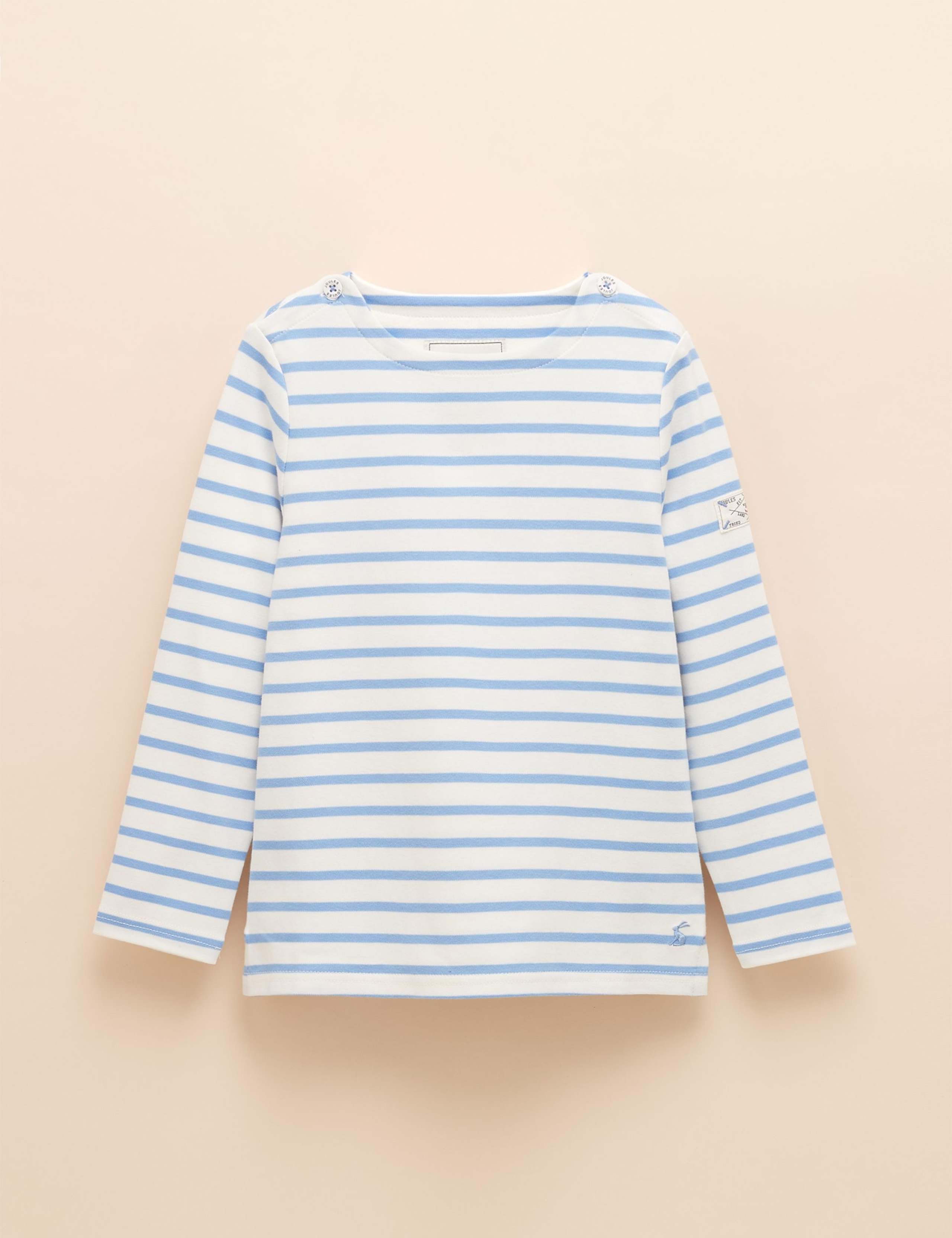 Pure Cotton Striped Button Detail Top