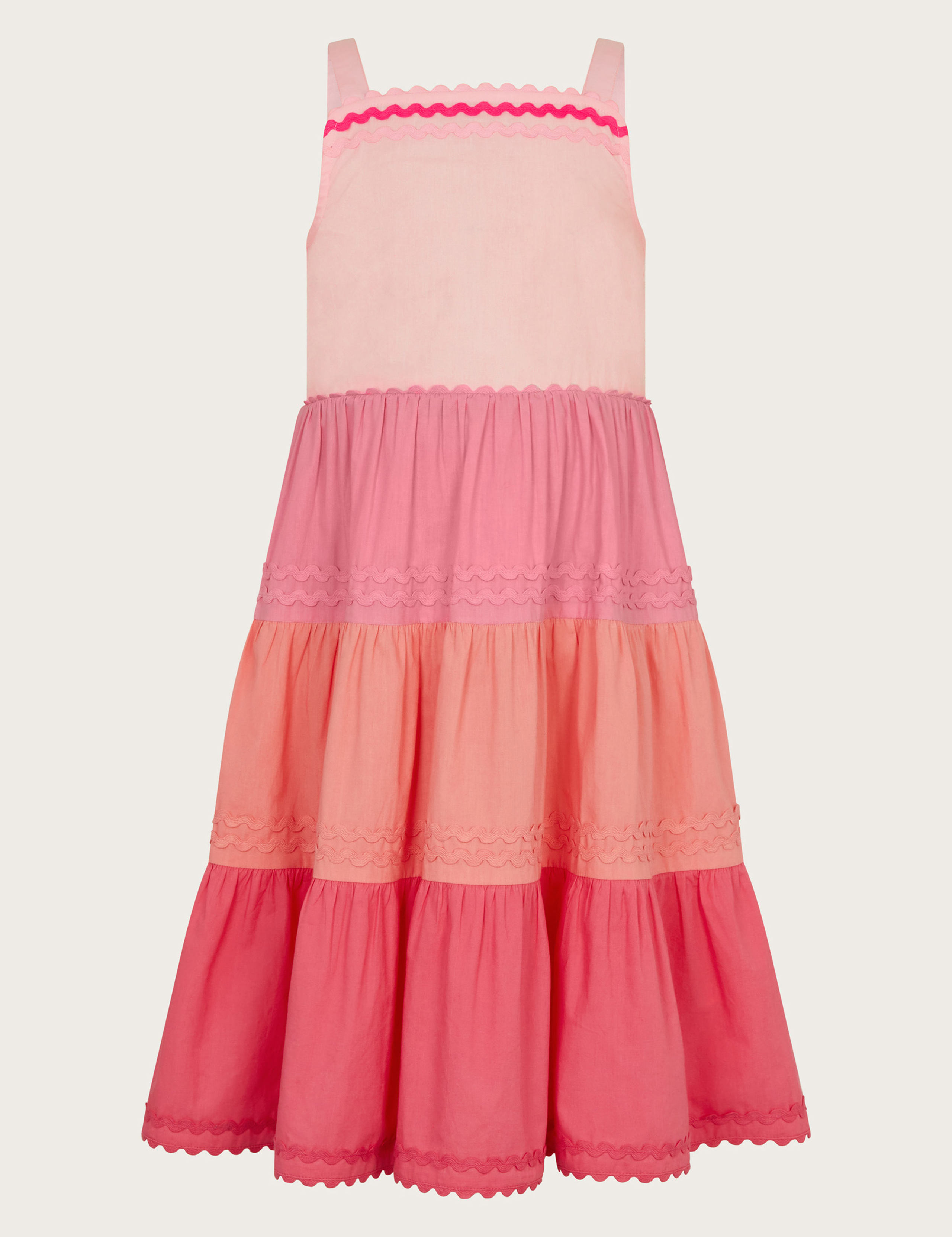 Cotton Rich Colour Block Tiered Dress (3-13 Yrs)