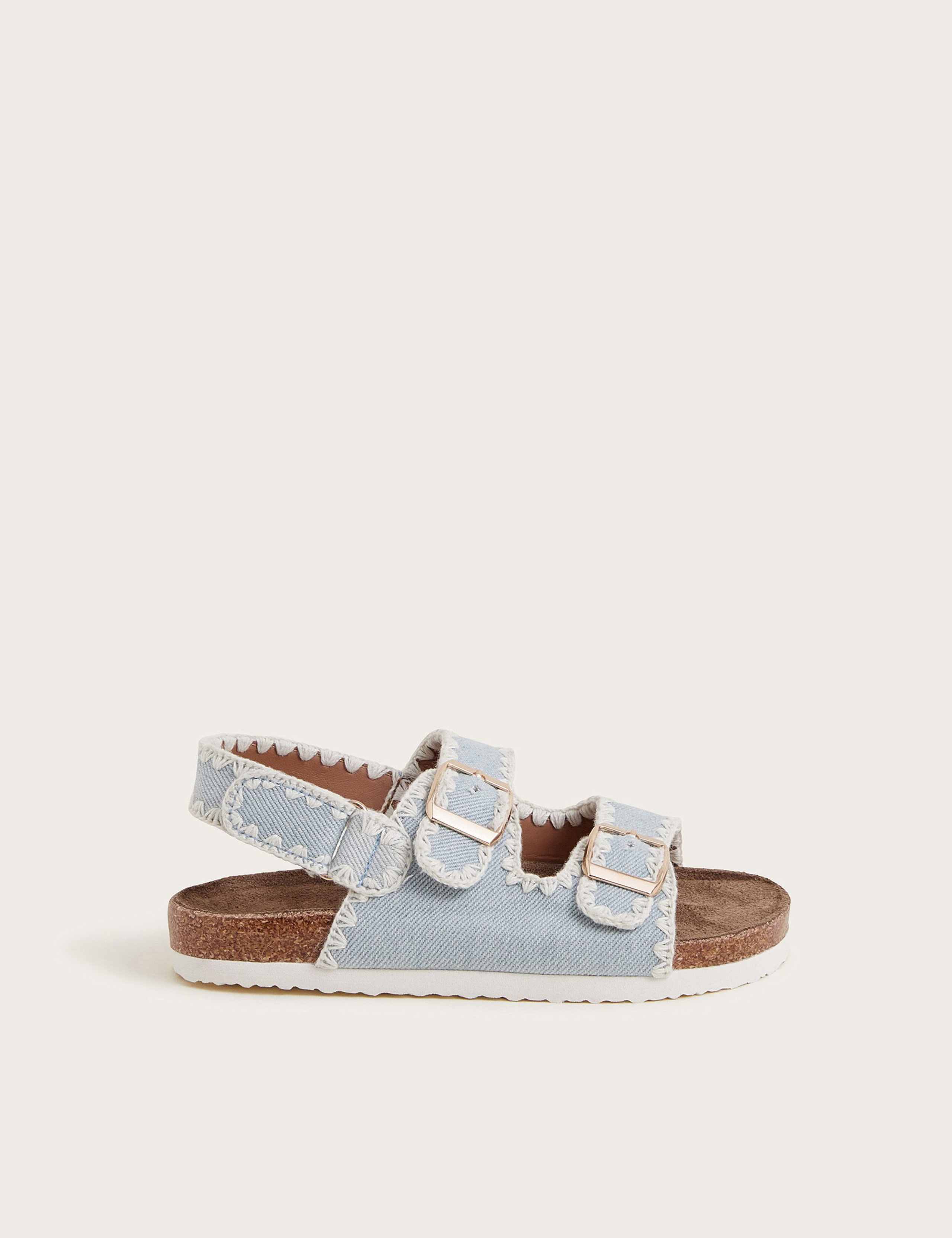 Kids' Denim Buckle Sliders (7 Small - 4 Large)