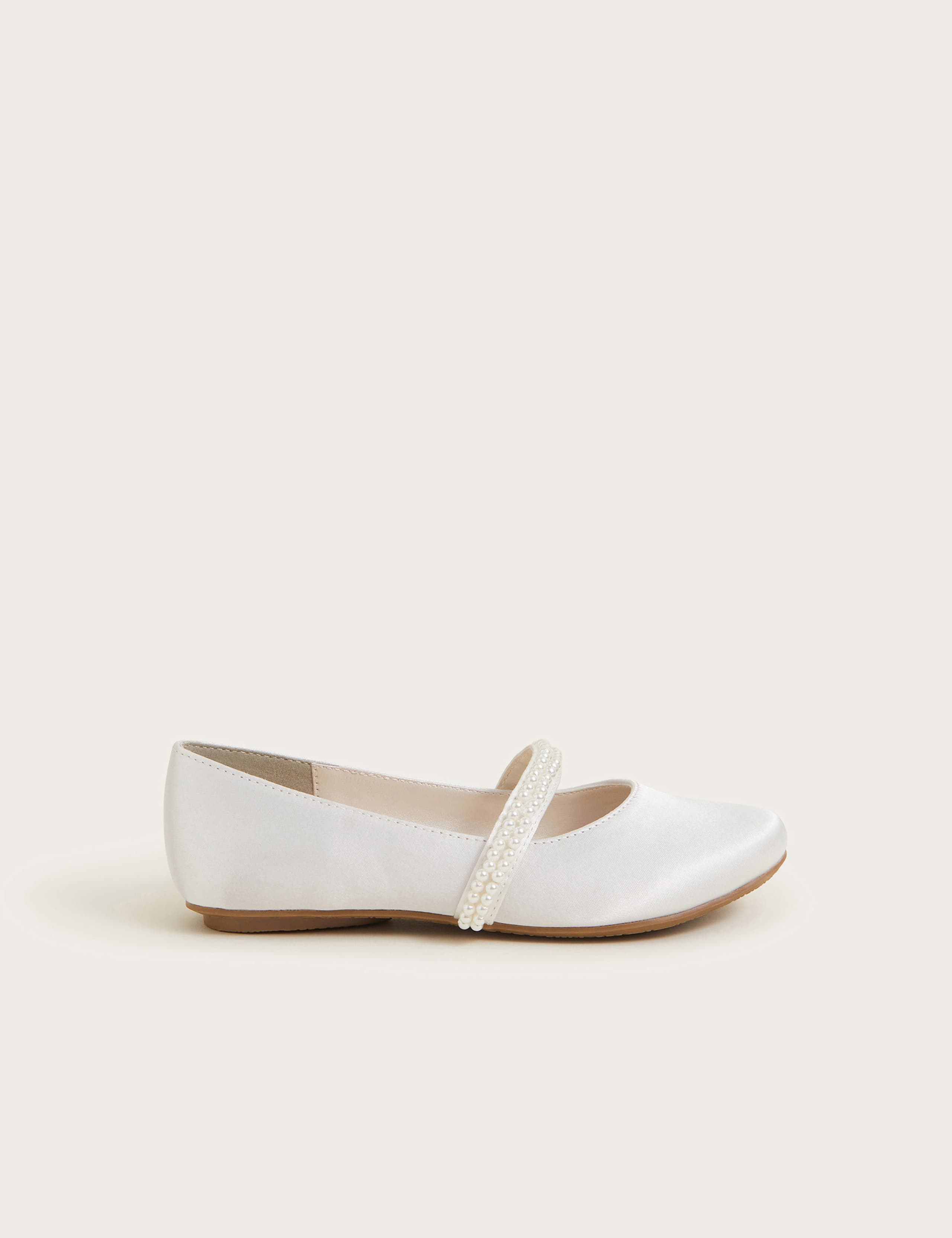 Kids' Pearl Strap Ballet Pumps (7 Small - 4 Large)