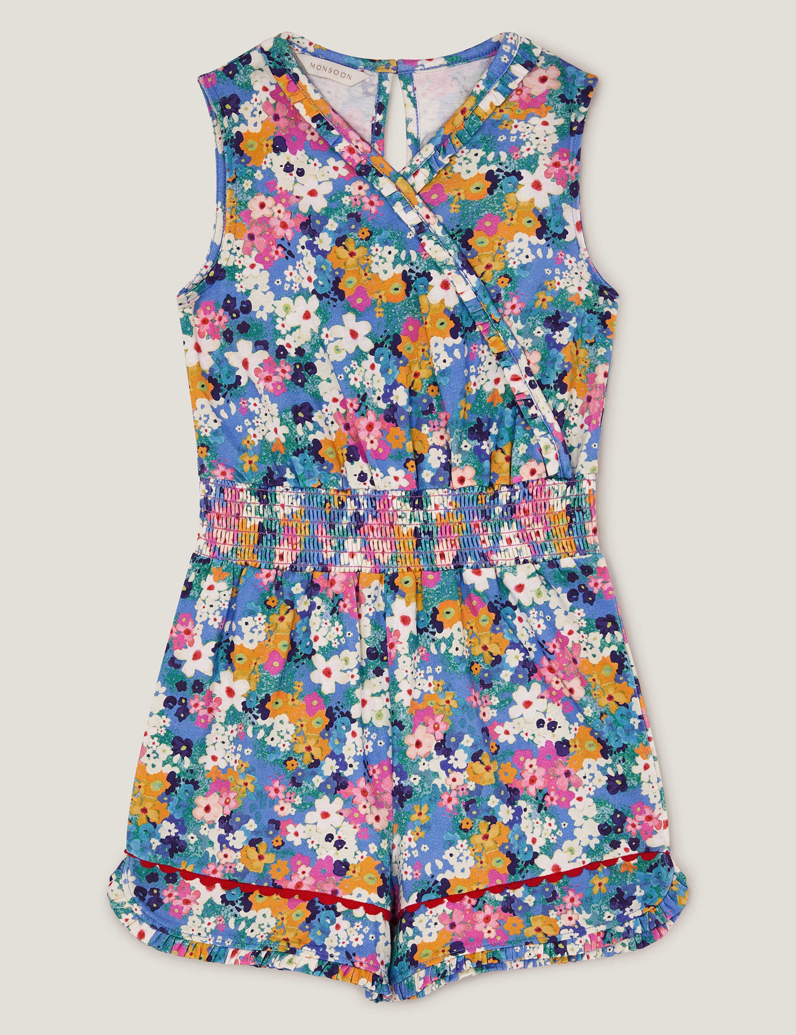 Pure Cotton Floral Playsuit (2-13 Yrs)