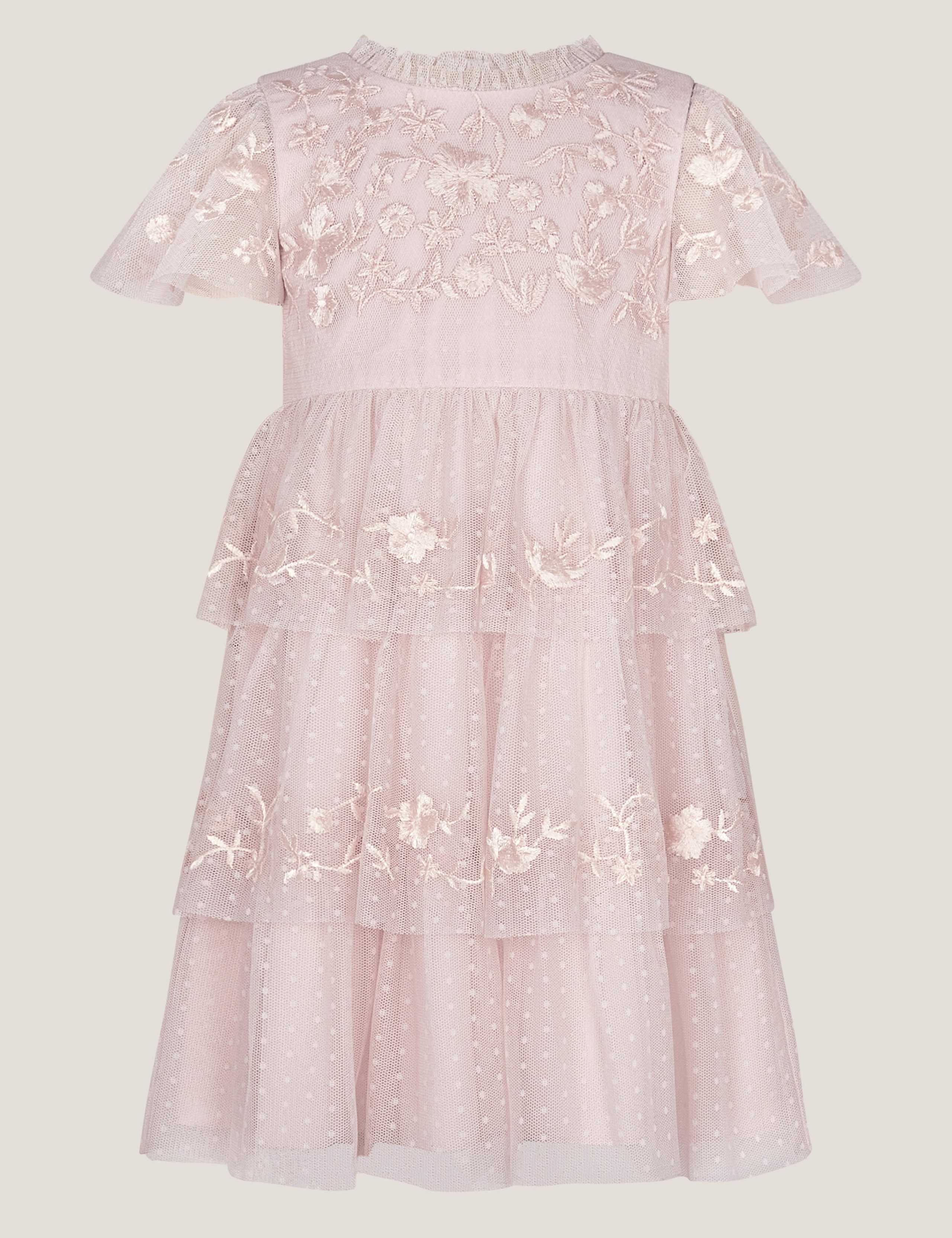 Floral Embroidered Christening Dress (0-12 Mths)