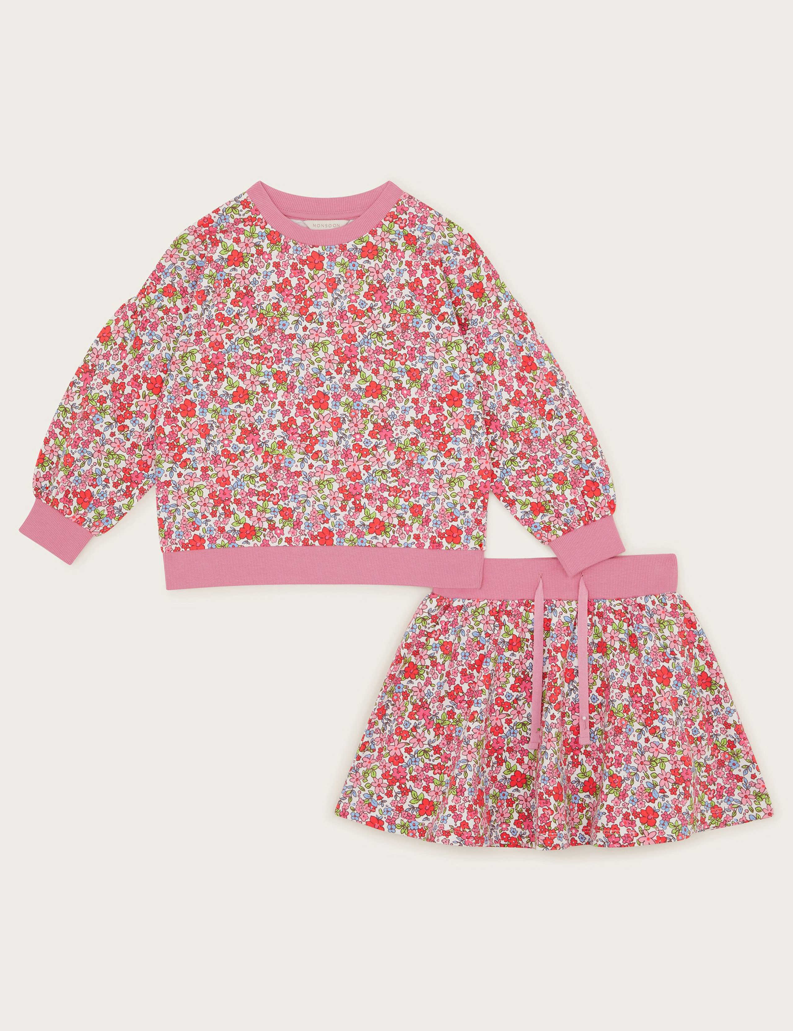 2pc Cotton Rich Floral Top & Bottom Outfit (3-13 Yrs)