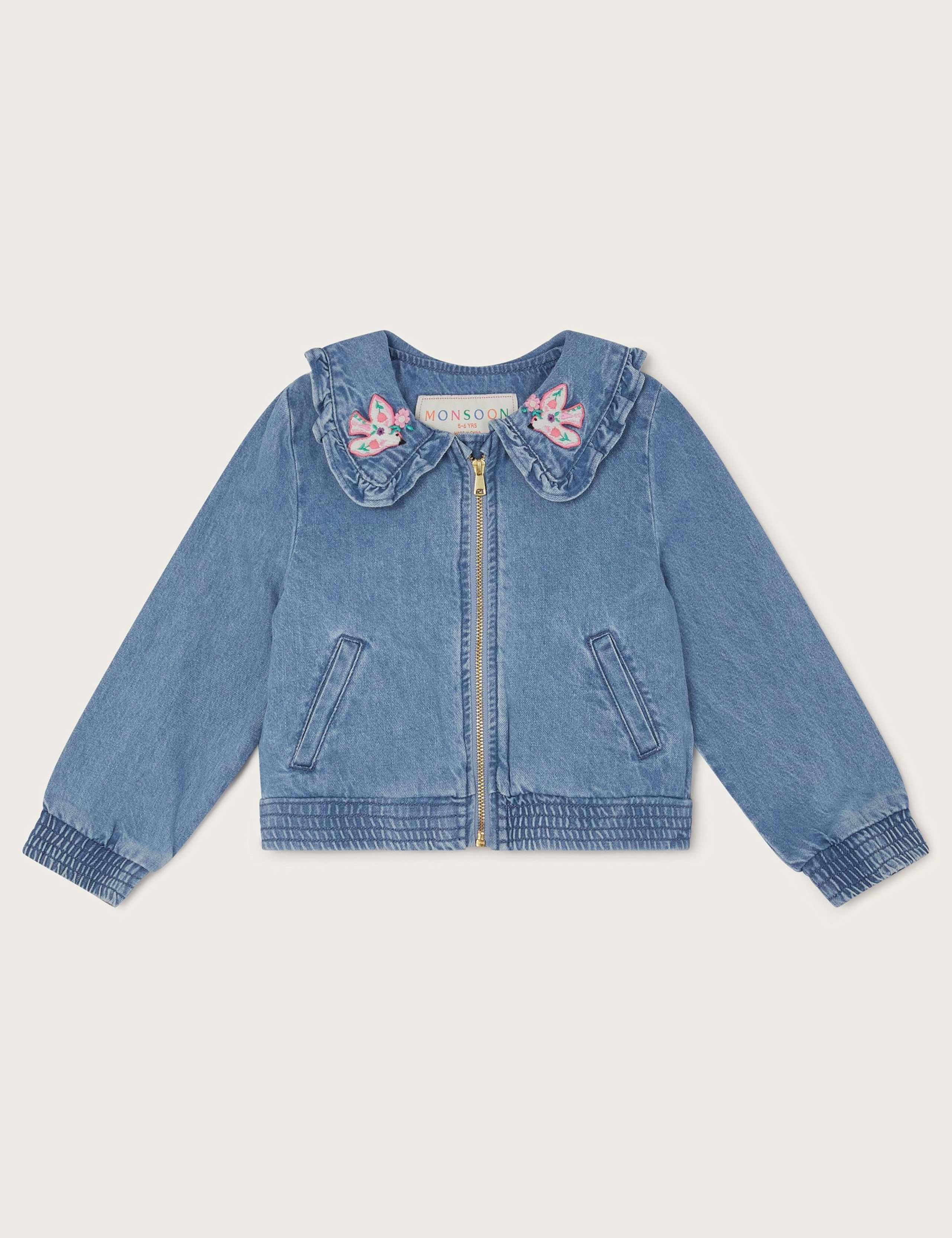 Pure Cotton Appliqué Dove Bomber (3-13 Yrs)