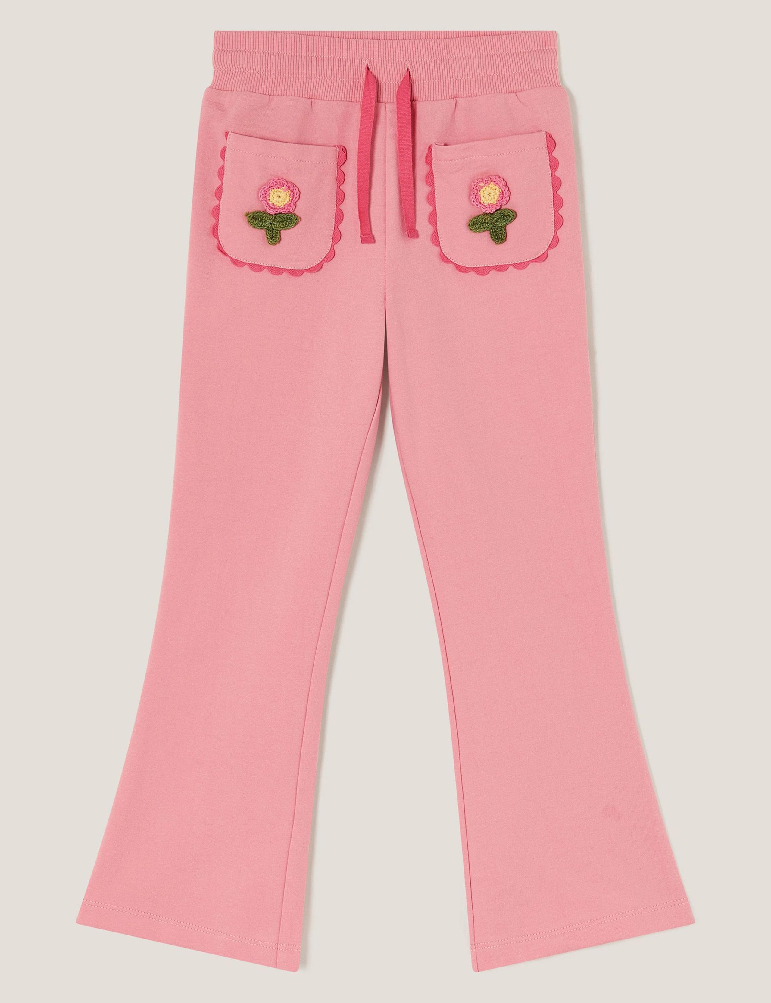 Pure Cotton Embroidered Joggers (3-13 Yrs)