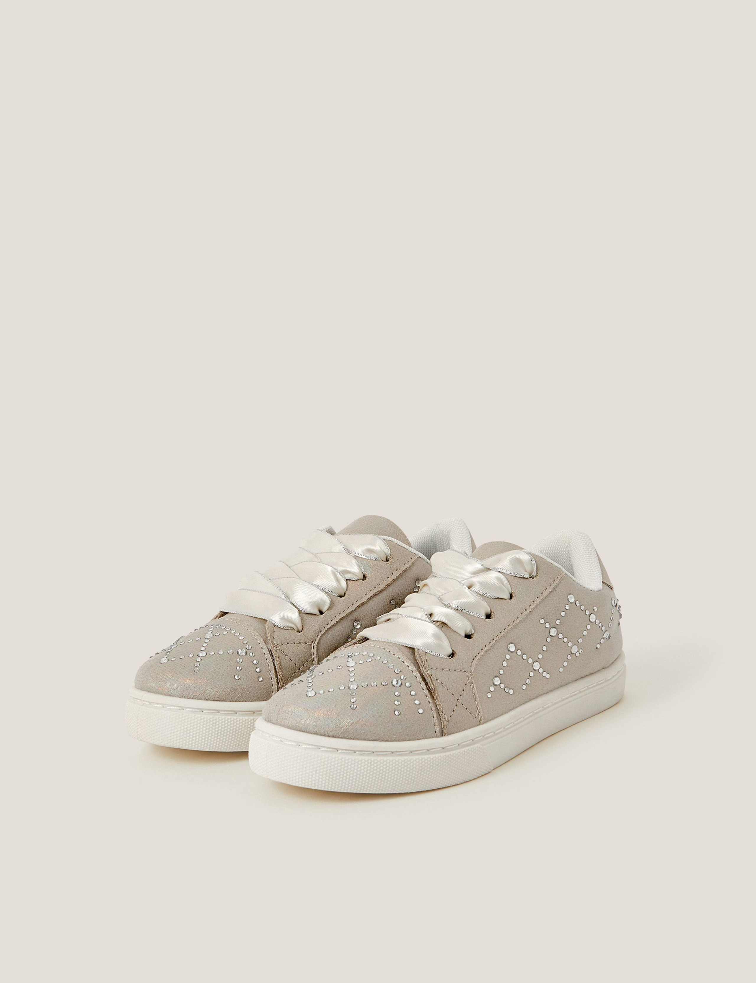 Kids' Diamante Trainers (7 Small - 4 Large)