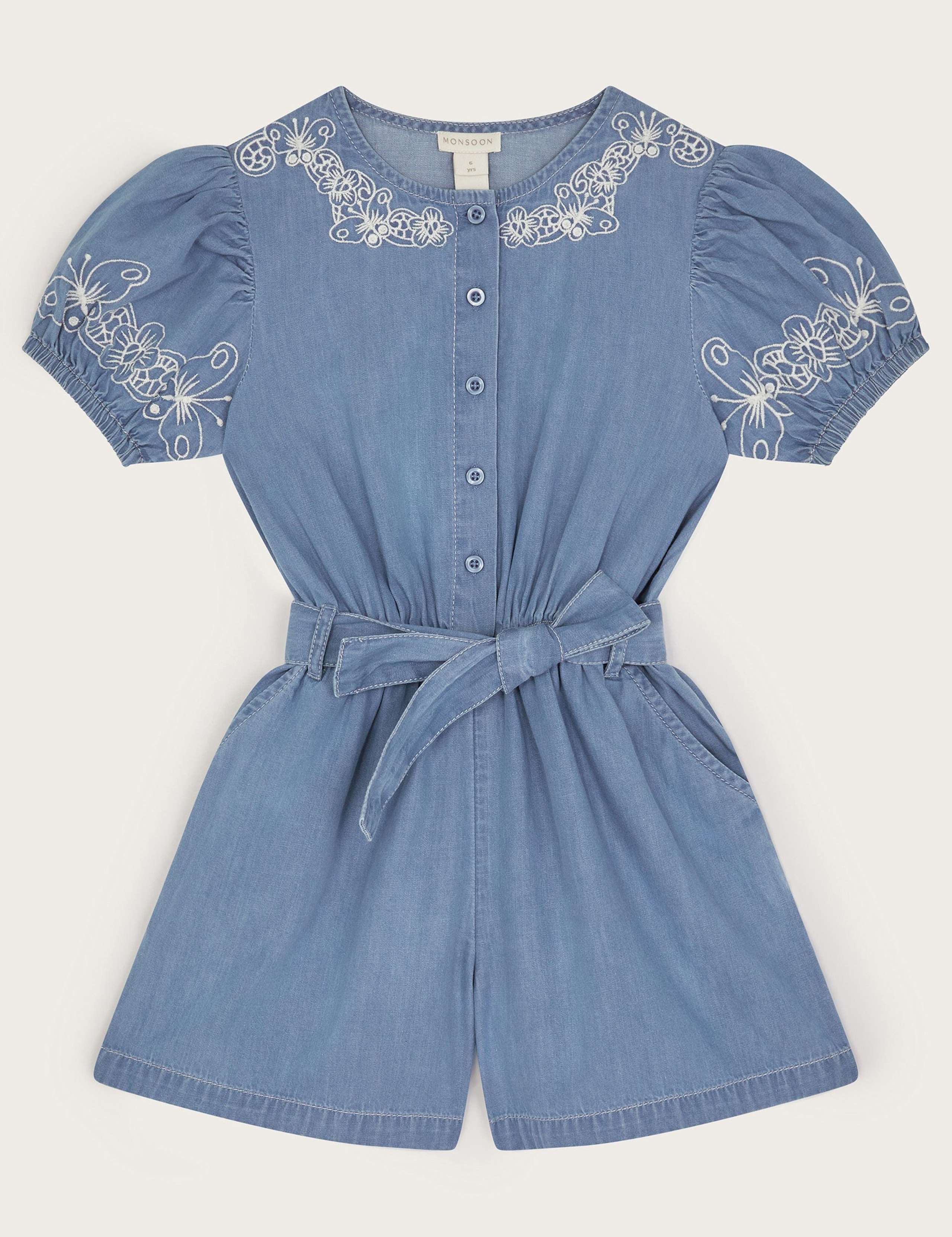 Pure Cotton Butterfly Playsuit (3-15 Yrs)