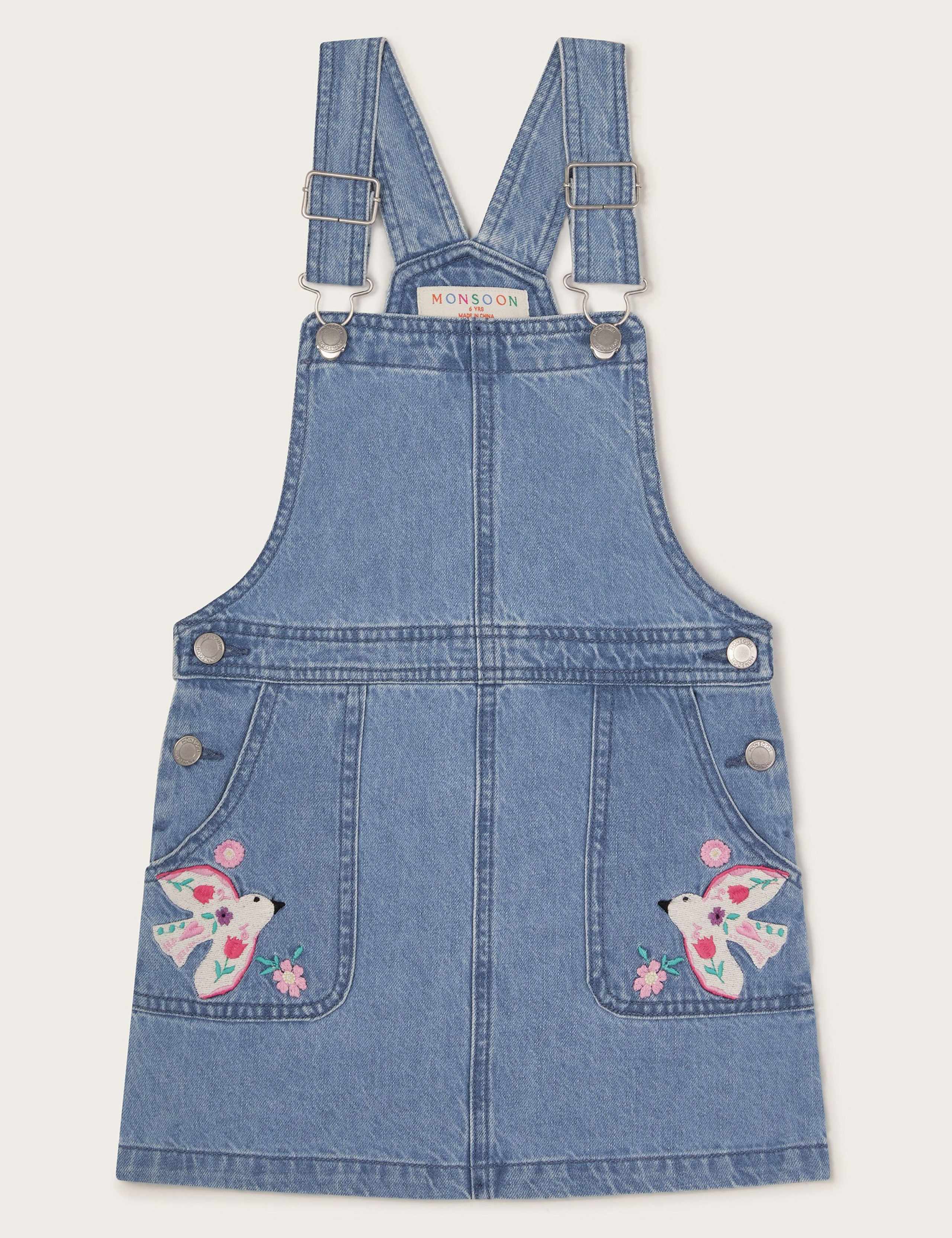 Denim Patterned Pinafore (3-13 Yrs)