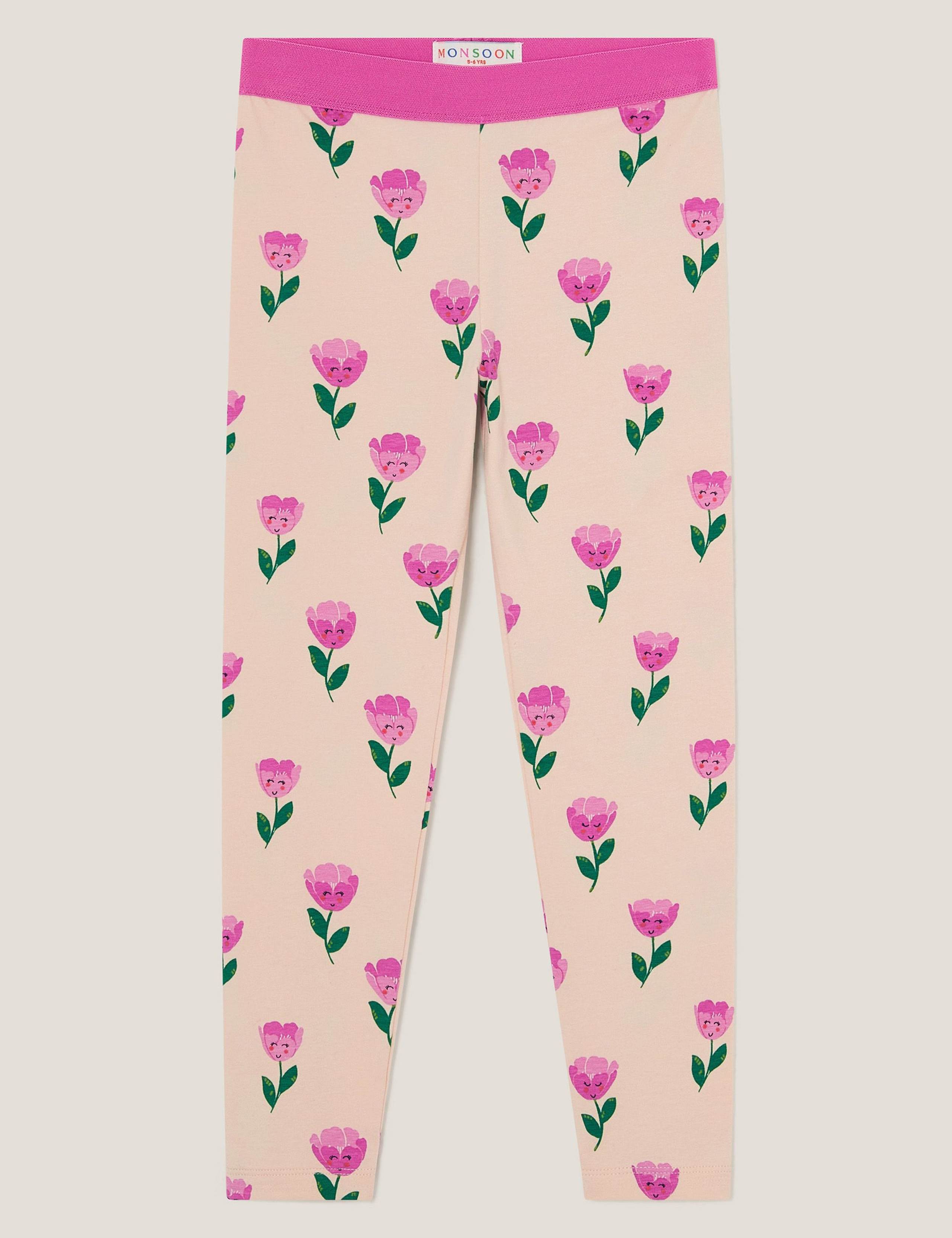Cotton Rich Floral Leggings (3-13 Yrs)