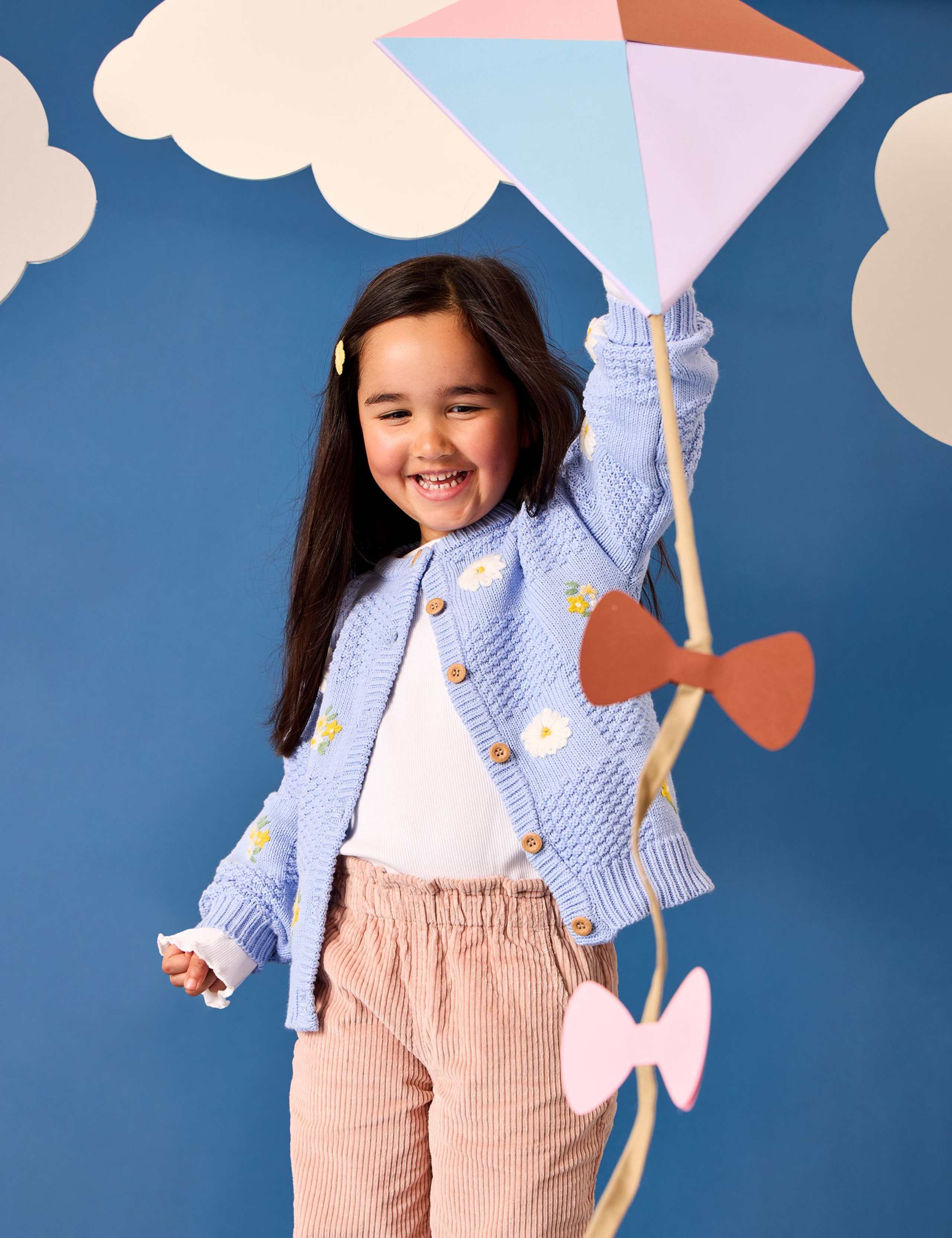 Pure Cotton Daisy Cardigan (6 Months-9 Years)