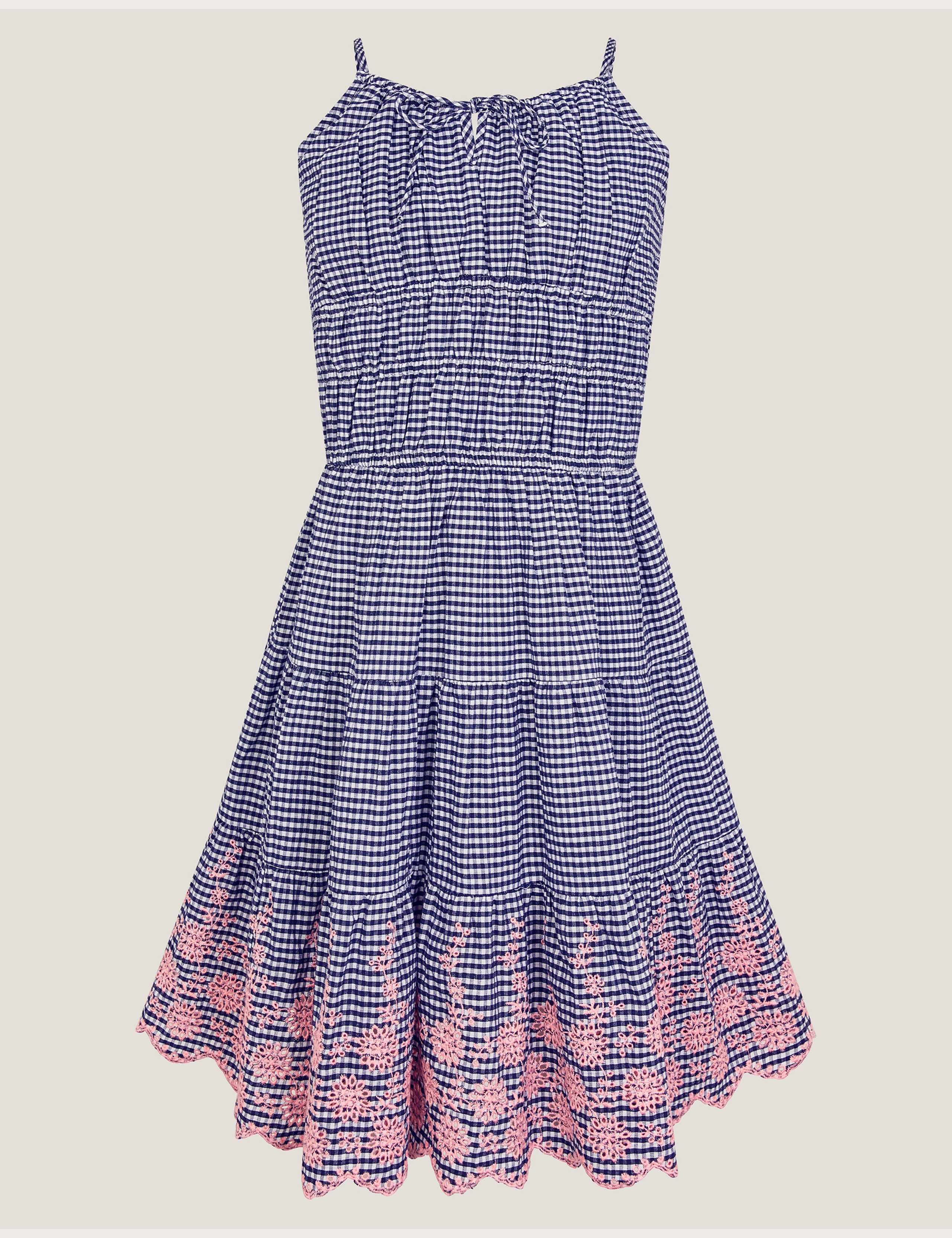 Pure Cotton Gingham Dress (7-15 Yrs)