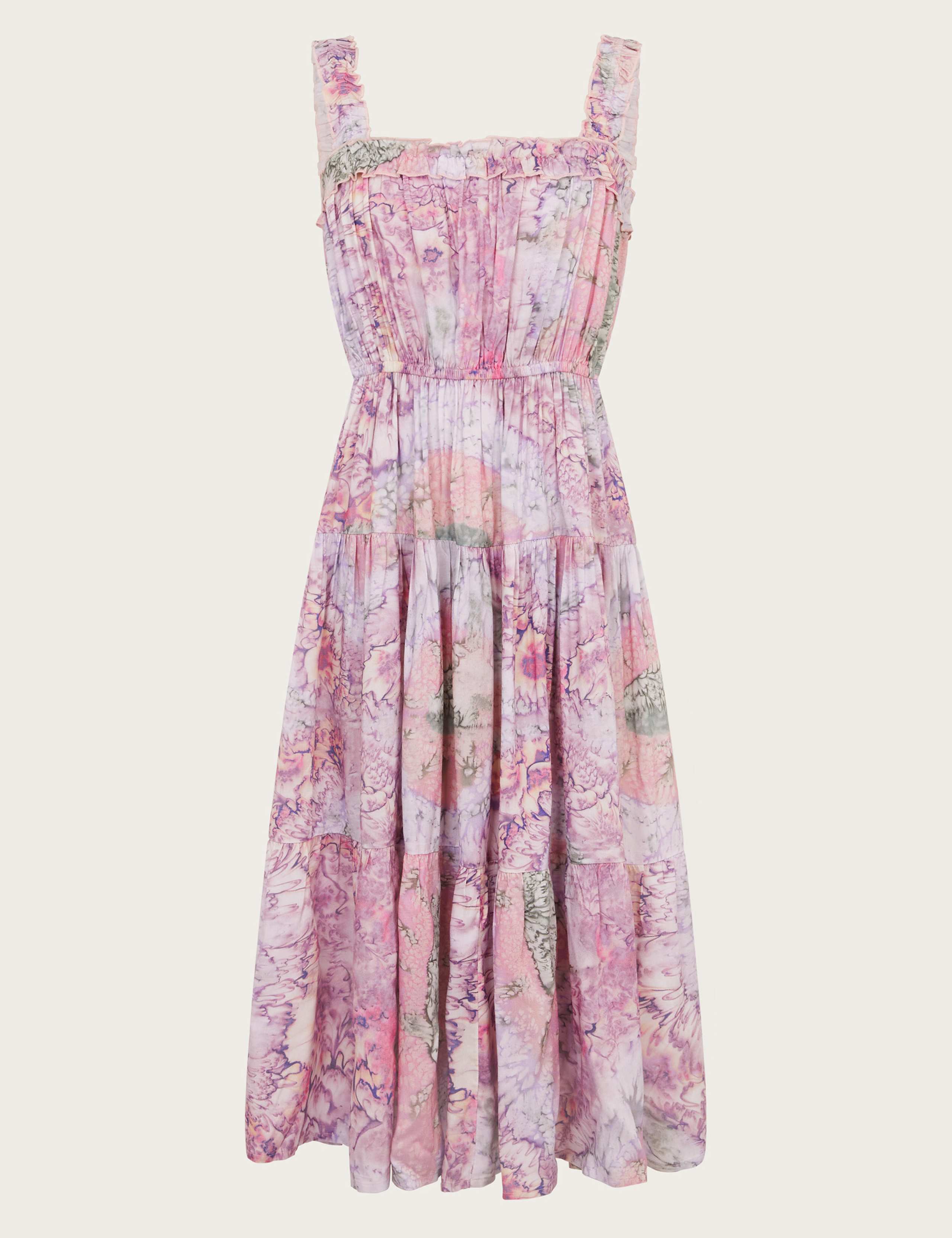 Marbled Floral Maxi Dress (7-15 Yrs)