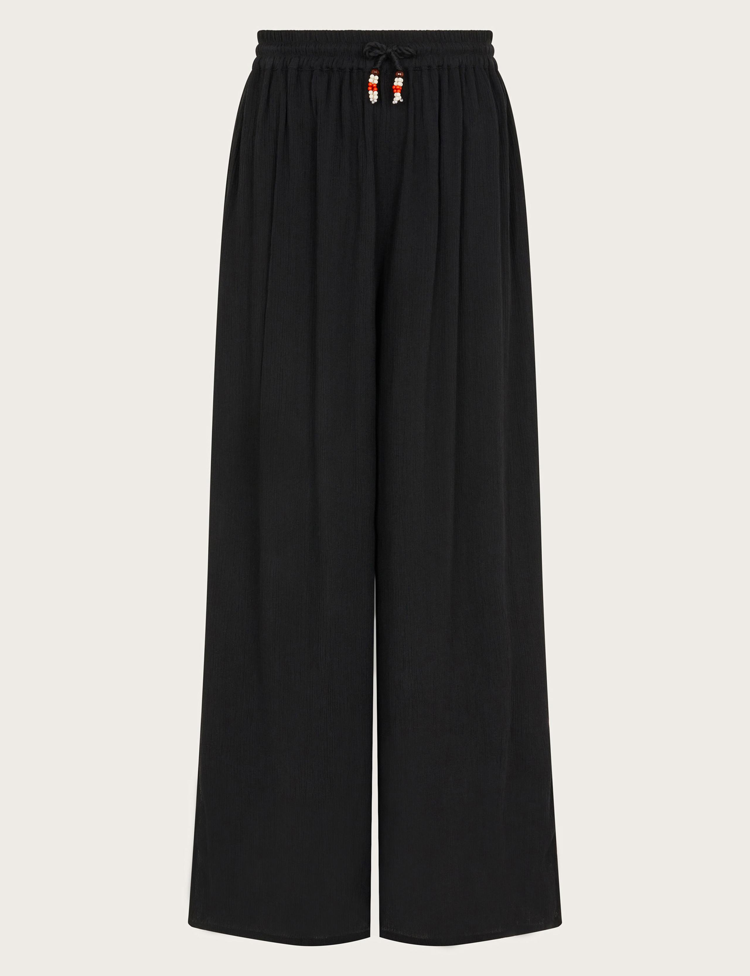 Crinkle Drawstring Wide Leg Trousers (7-15 Yrs)