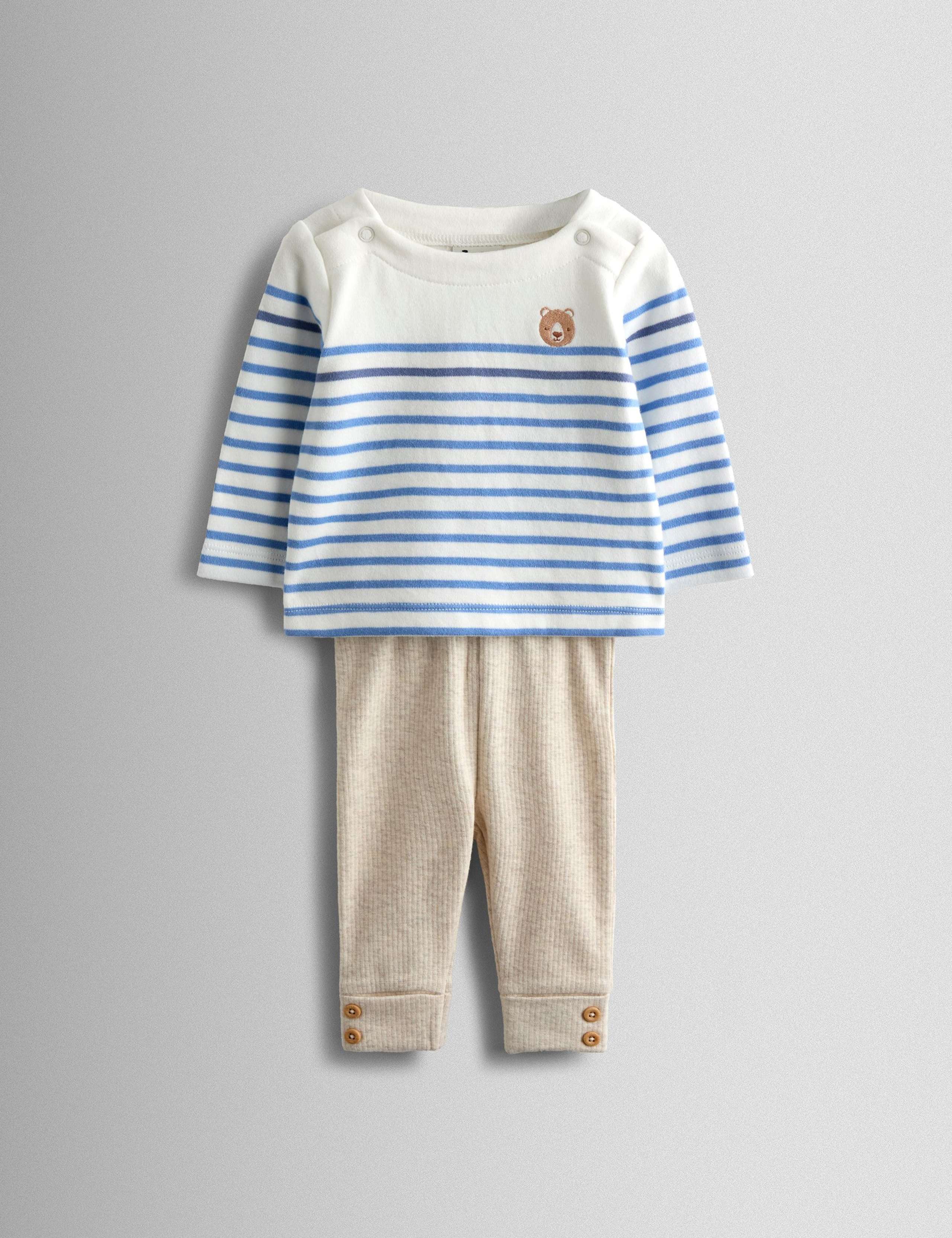 2 Piece Cotton Rich Bear Outfit (0-24 Mths)