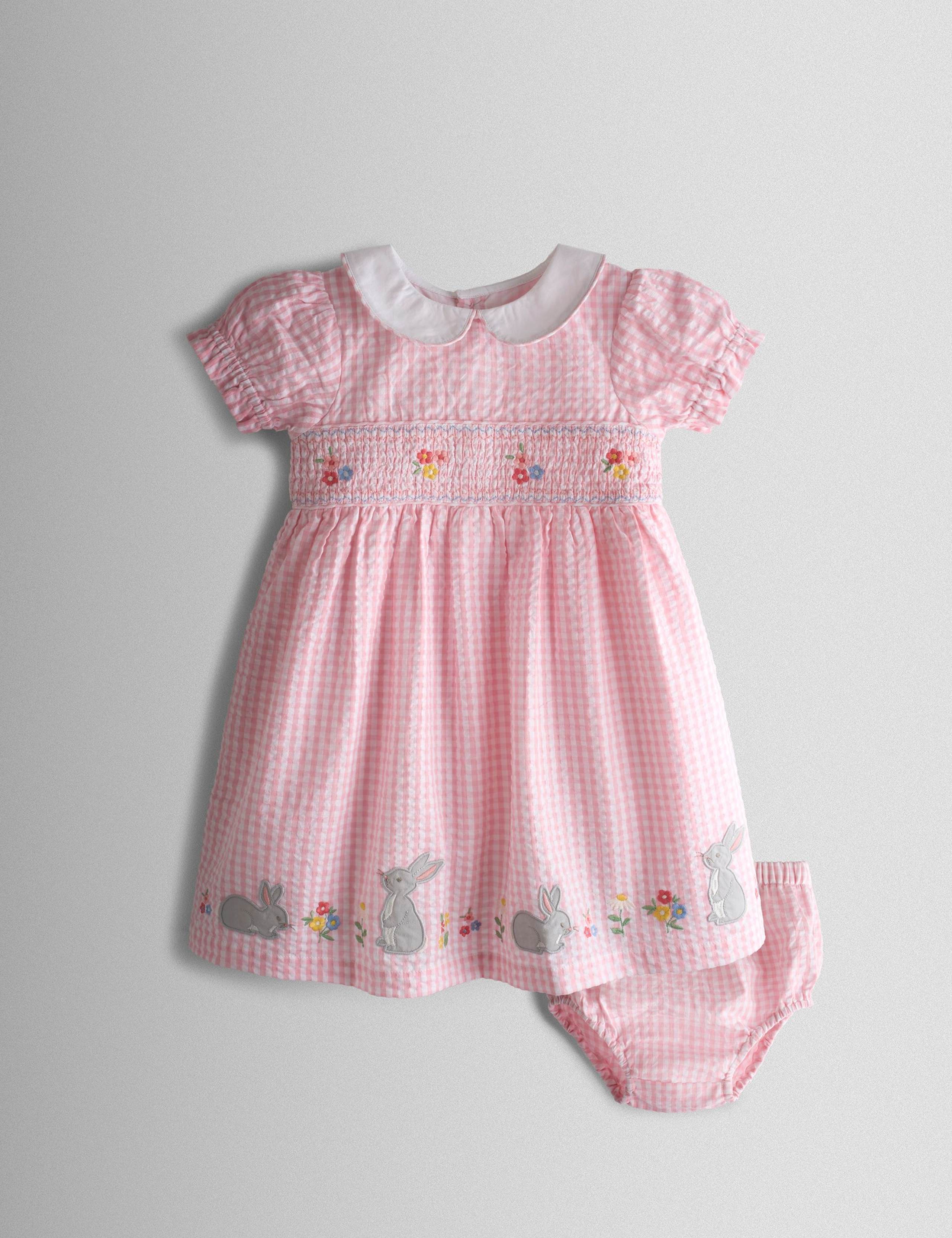 2pc Gingham Smocked Dress Set (0 Months-5 Years)