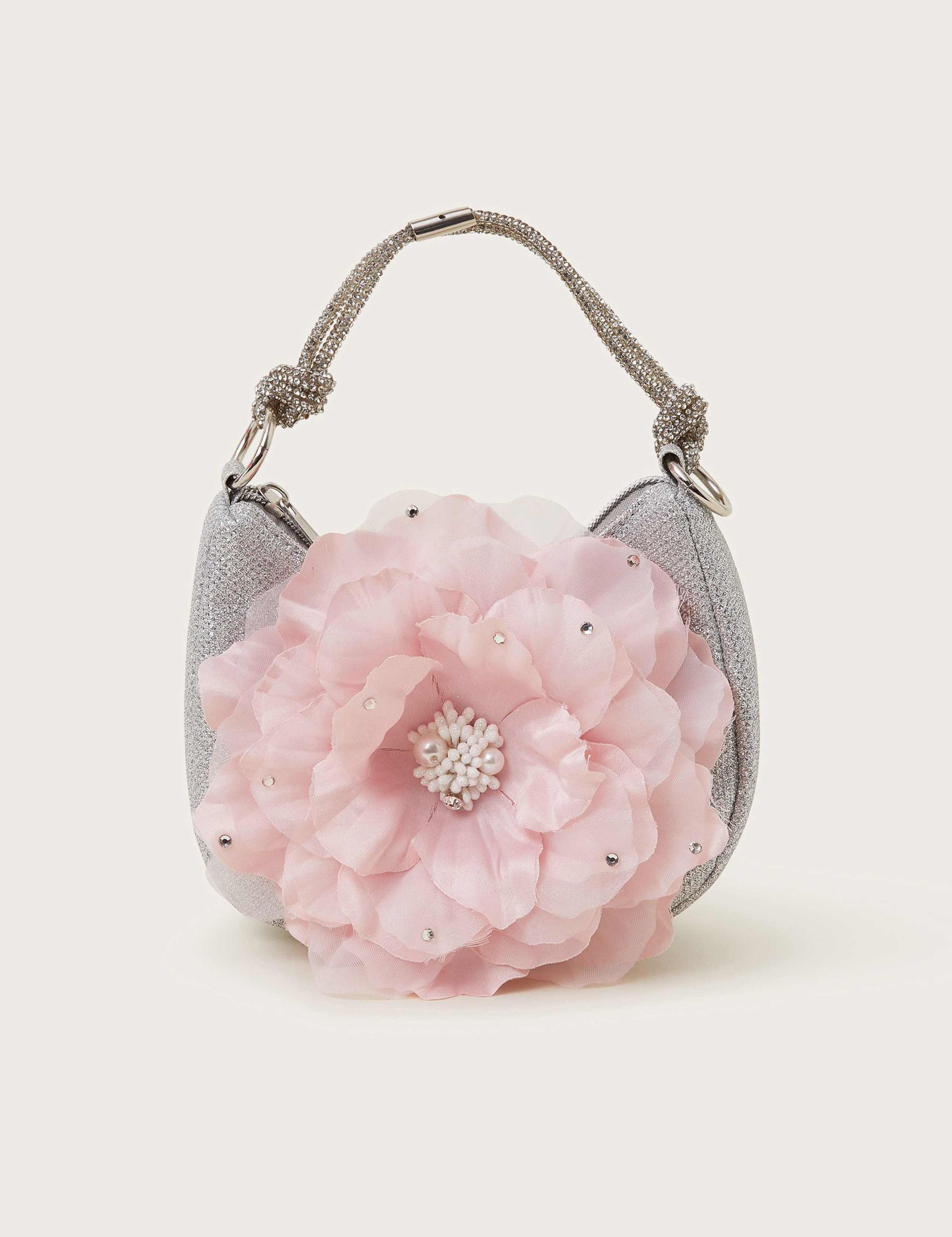 Kids' Oversized Flower Glitter Scoop Bag