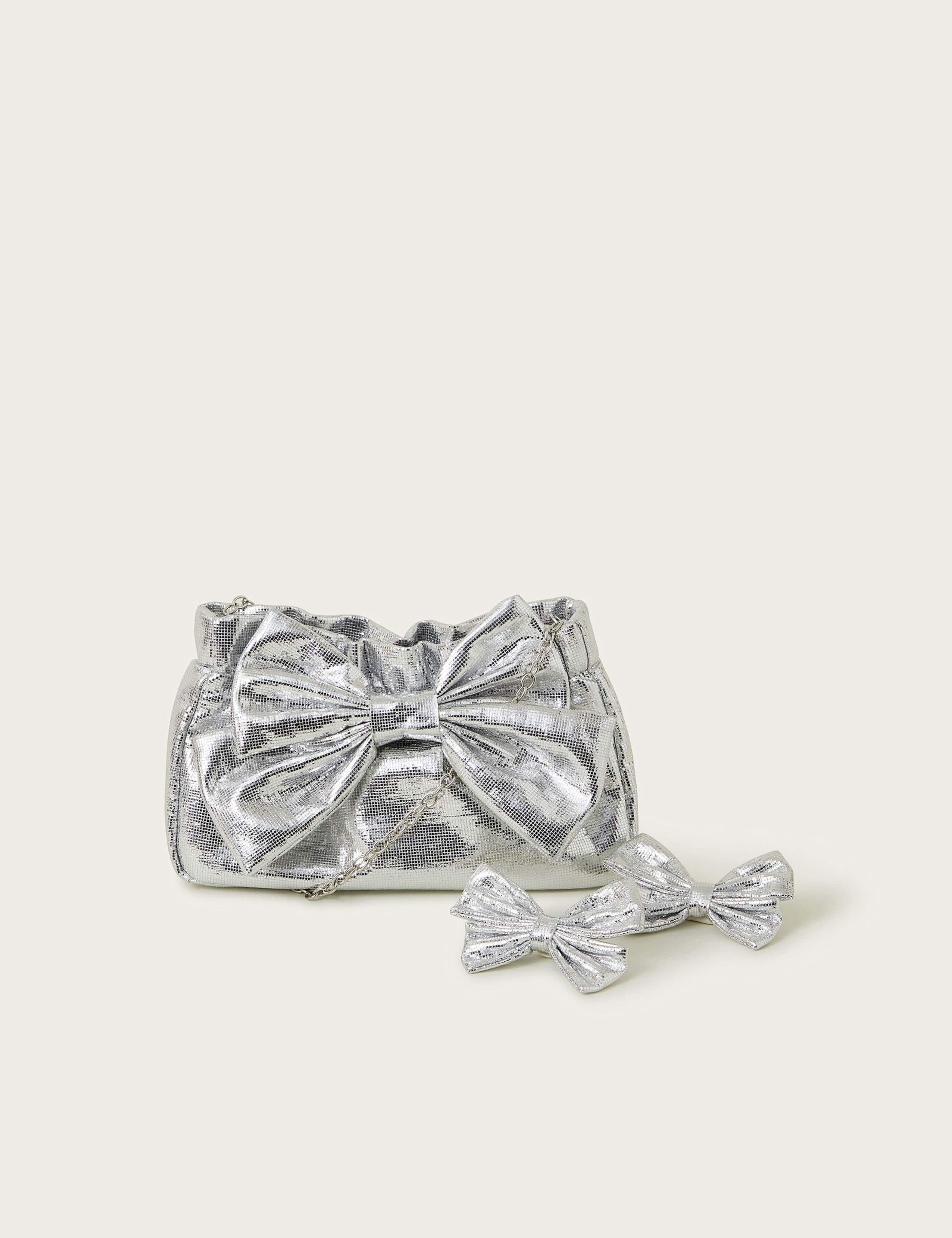 Kids' Metallic Bow Occasion Party Bag