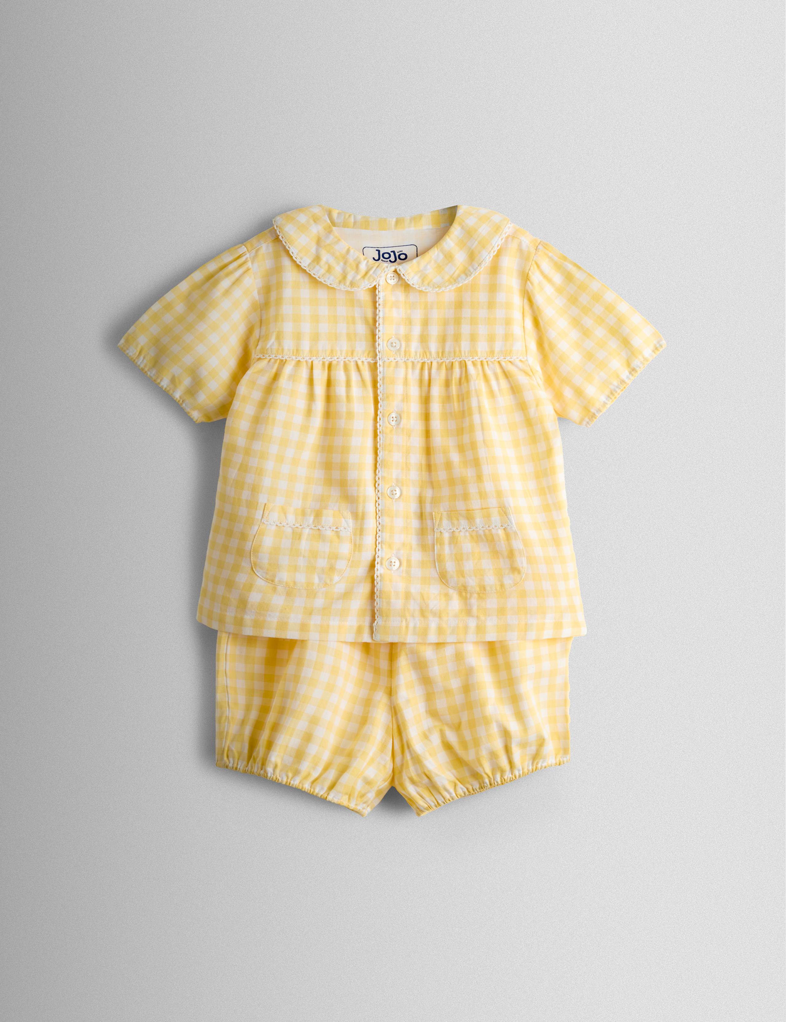 Pure Cotton Woven Checked Pyjamas (1-7 Years)