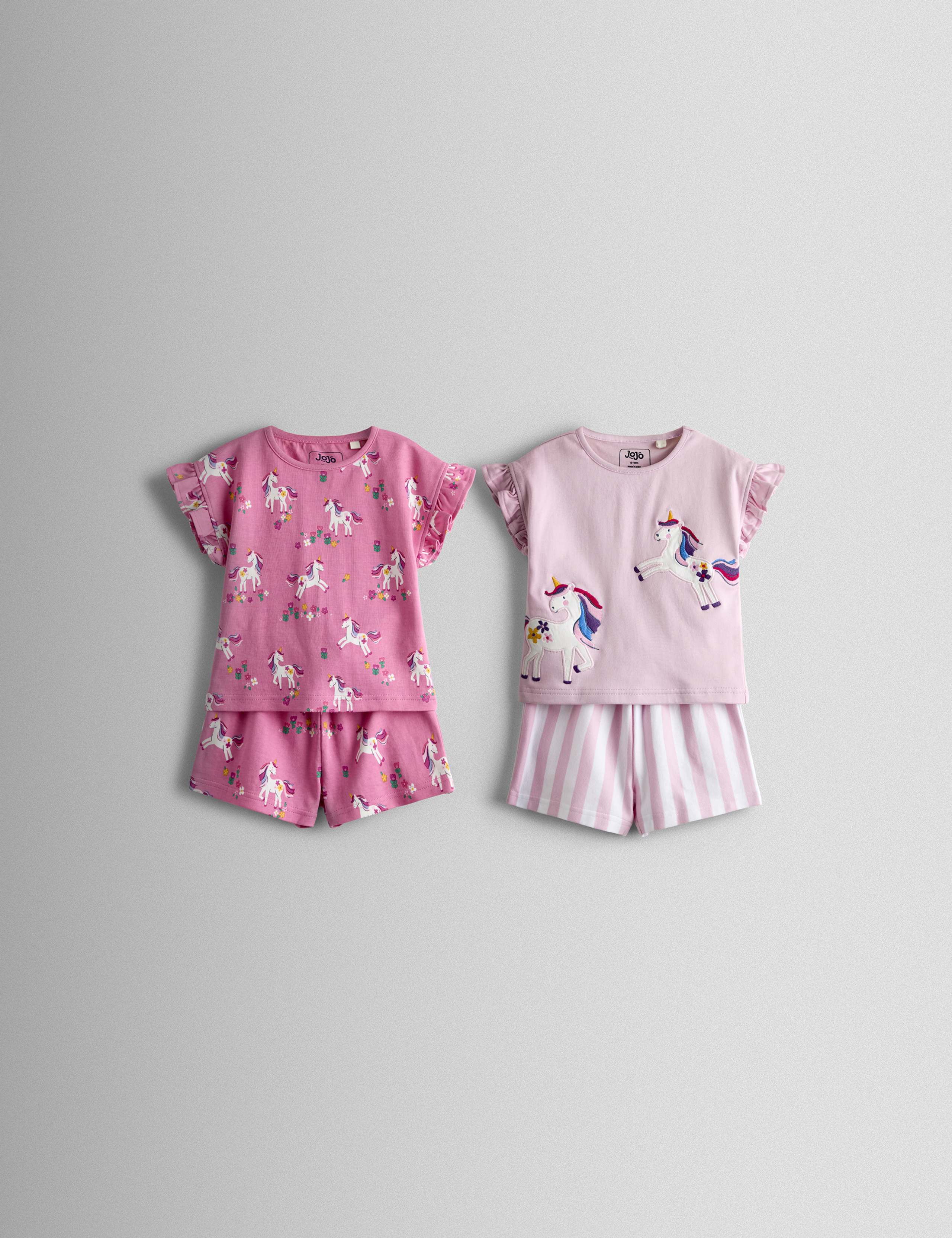 2 Pack Pure Cotton Unicorn Pyjama Sets (1-6 Years)