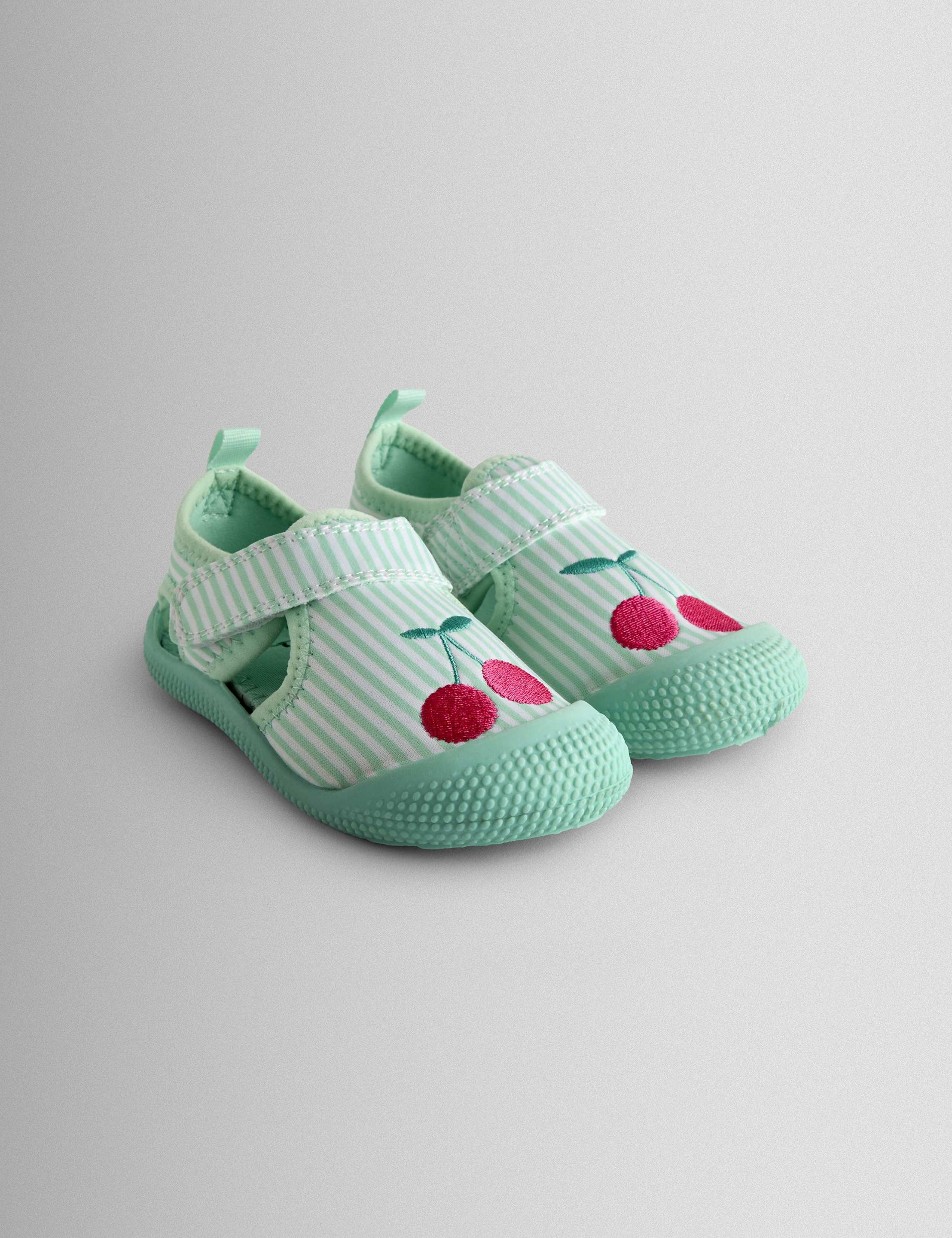 Cherry Striped Aqua Shoes (3 Small-11 Small)