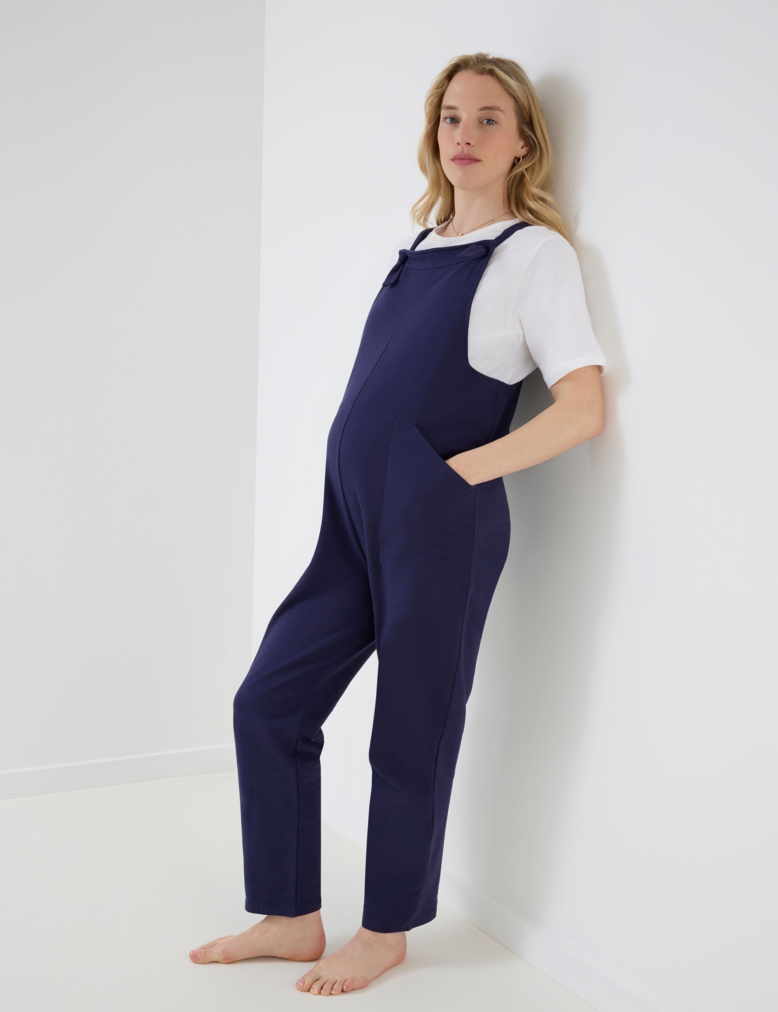 Maternity Pure Cotton Jersey Dungarees