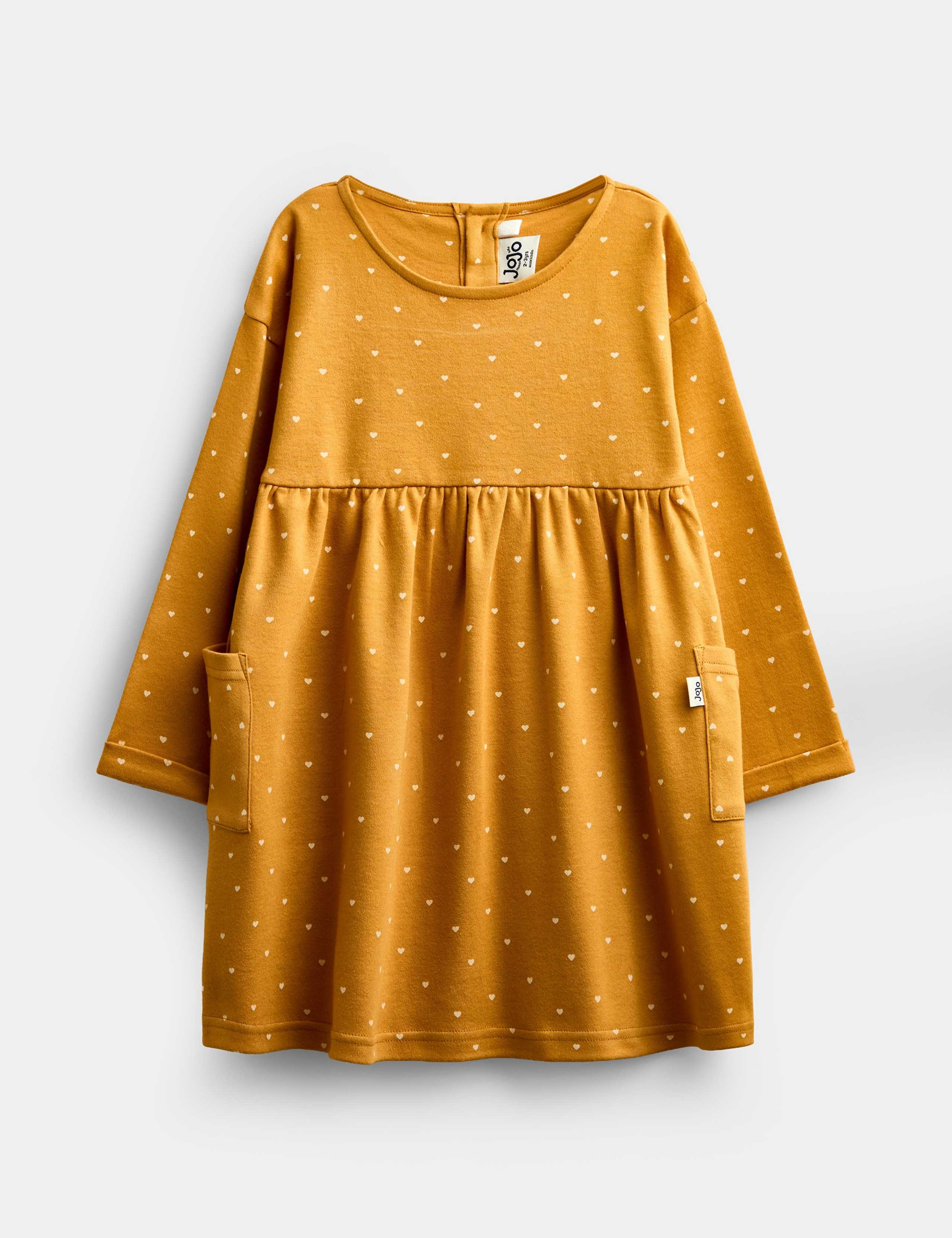 Pure Cotton Heart Print Dress (1-5 Yrs)