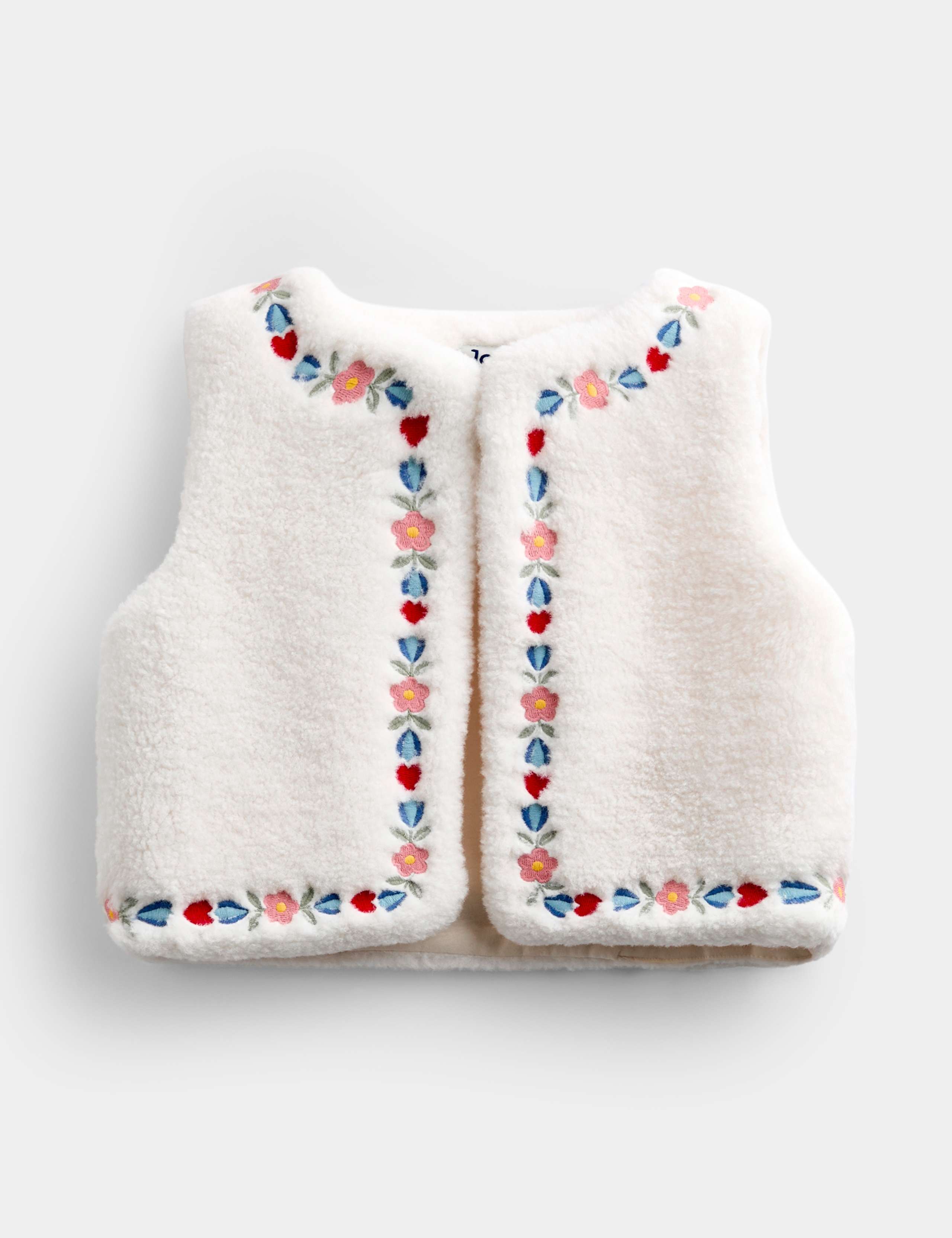 Borg Fleece Embroidered Gilet (1-5 Yrs)