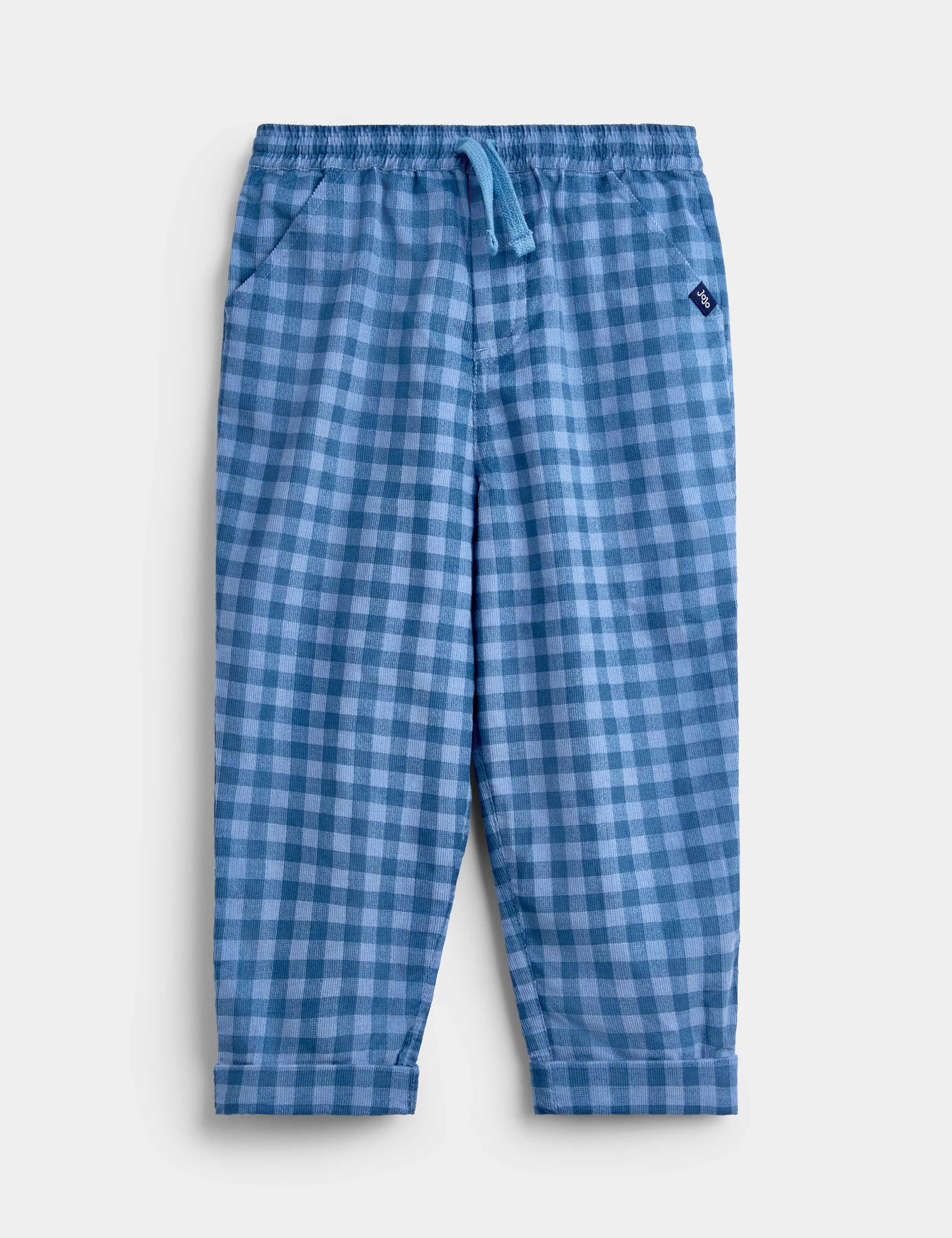 Gingham Print Regular Fit Trousers