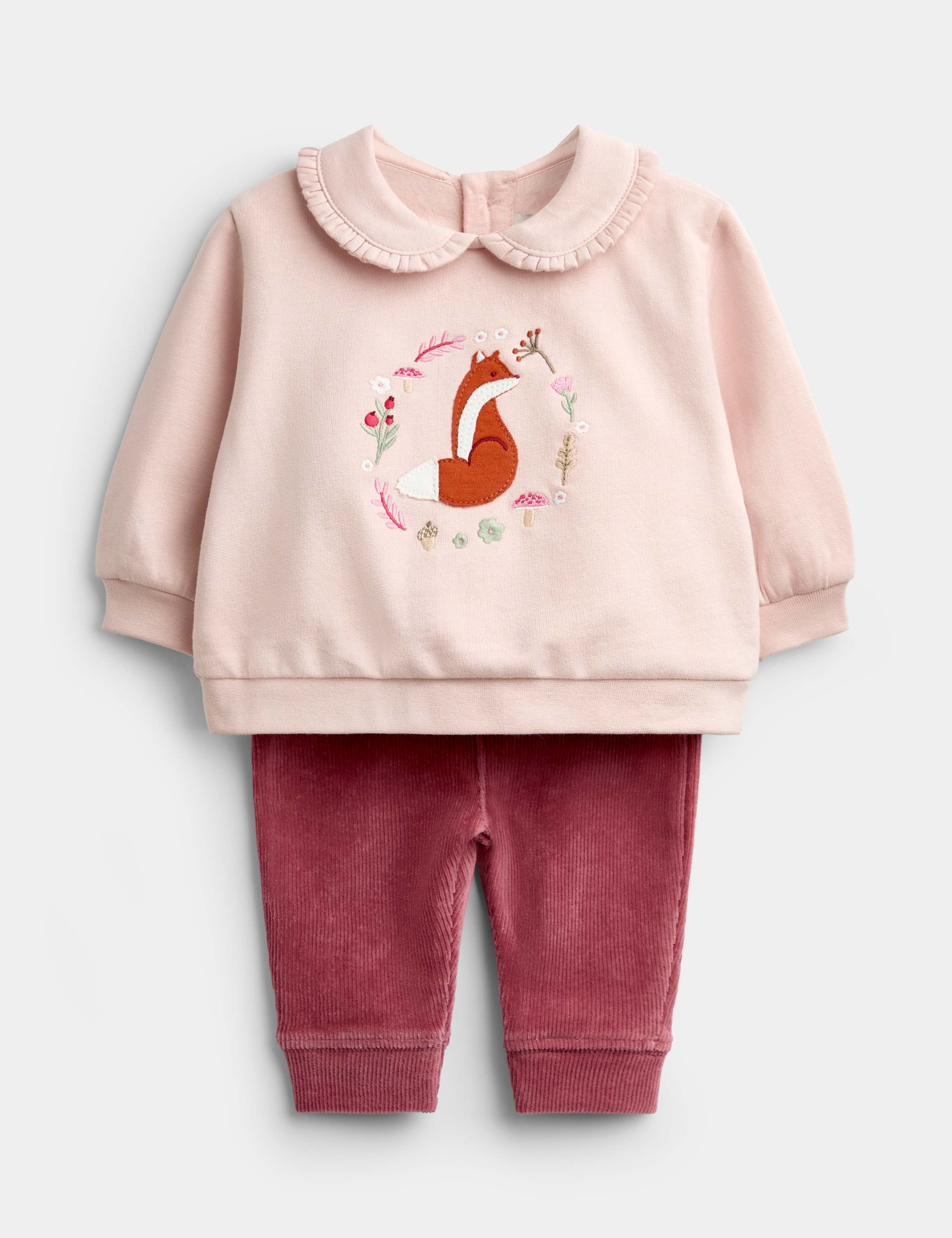 Fox Embroidered Sweatshirt And Legging Set