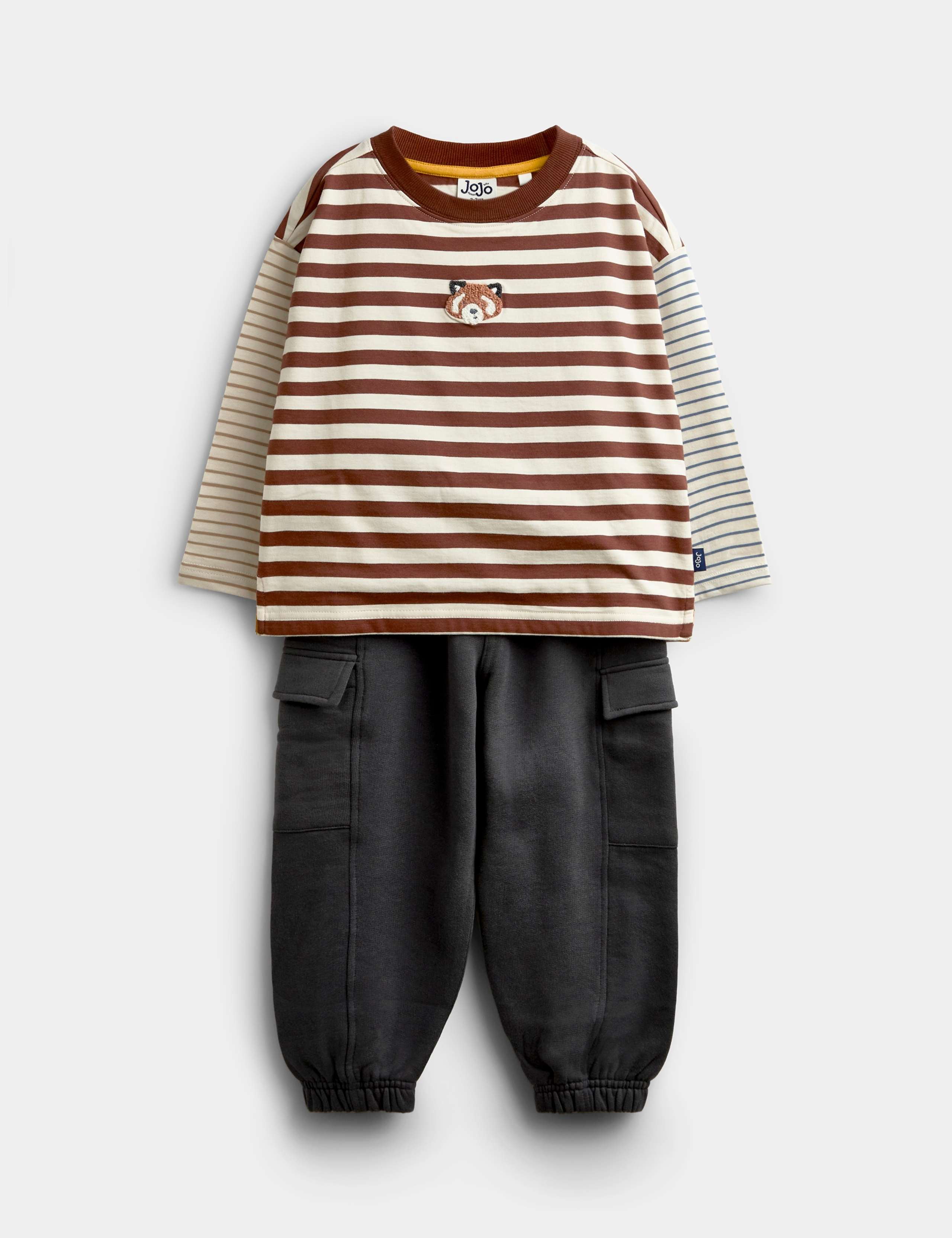 2 Piece Striped Top And Jogger Set