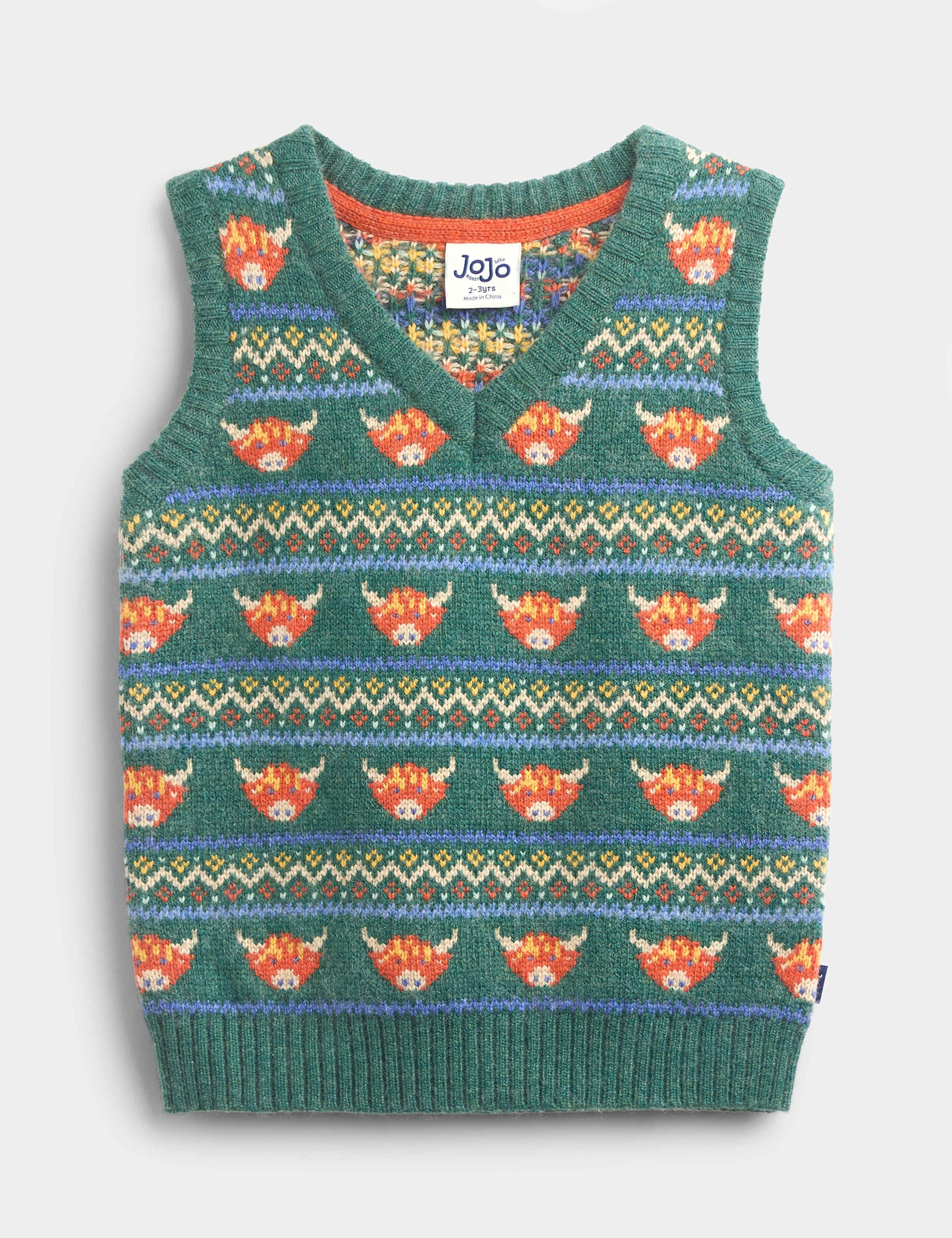Fair Isle Knitted V Neck Tank Top