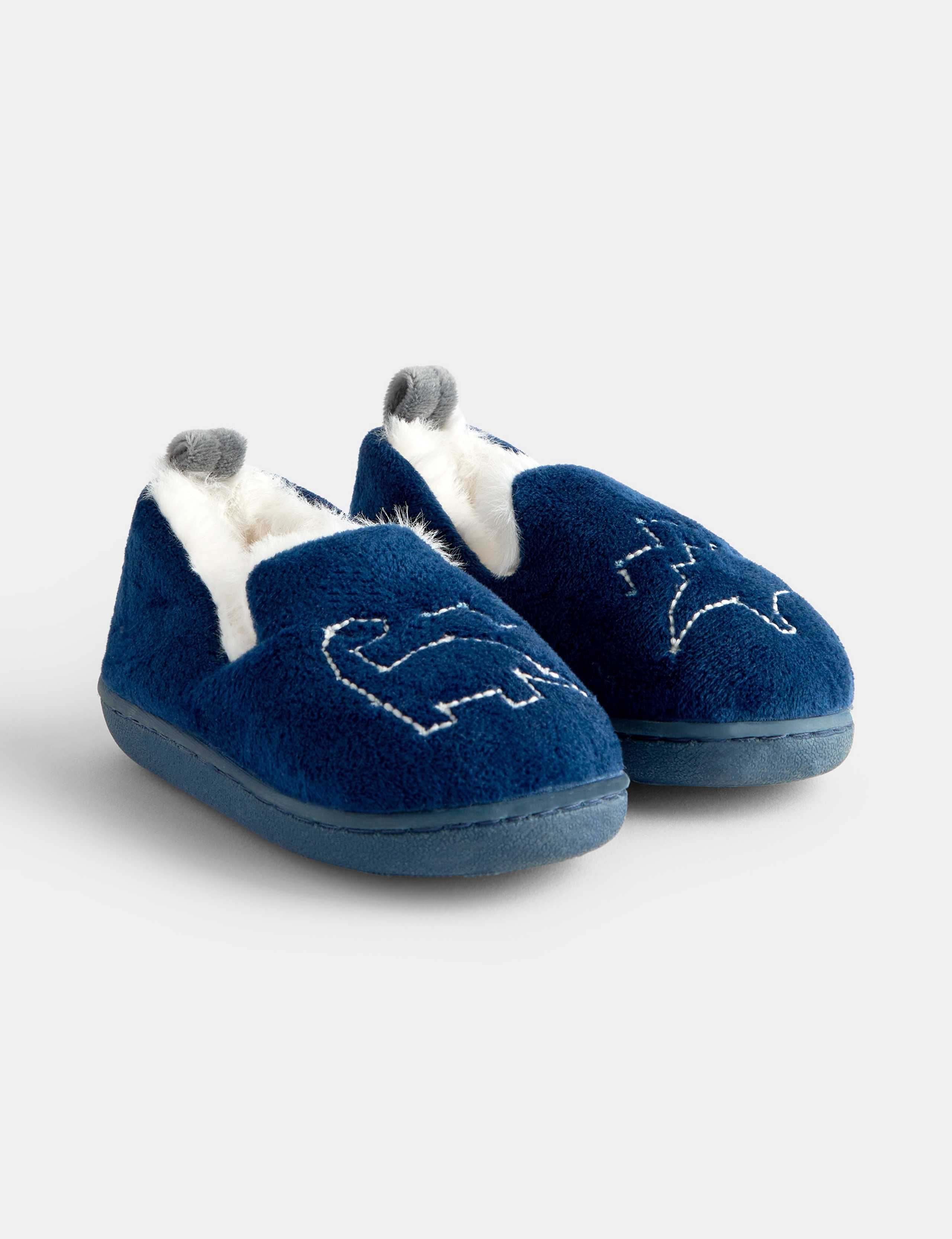 Kids Glow In The Dark Dinosaur Slippers