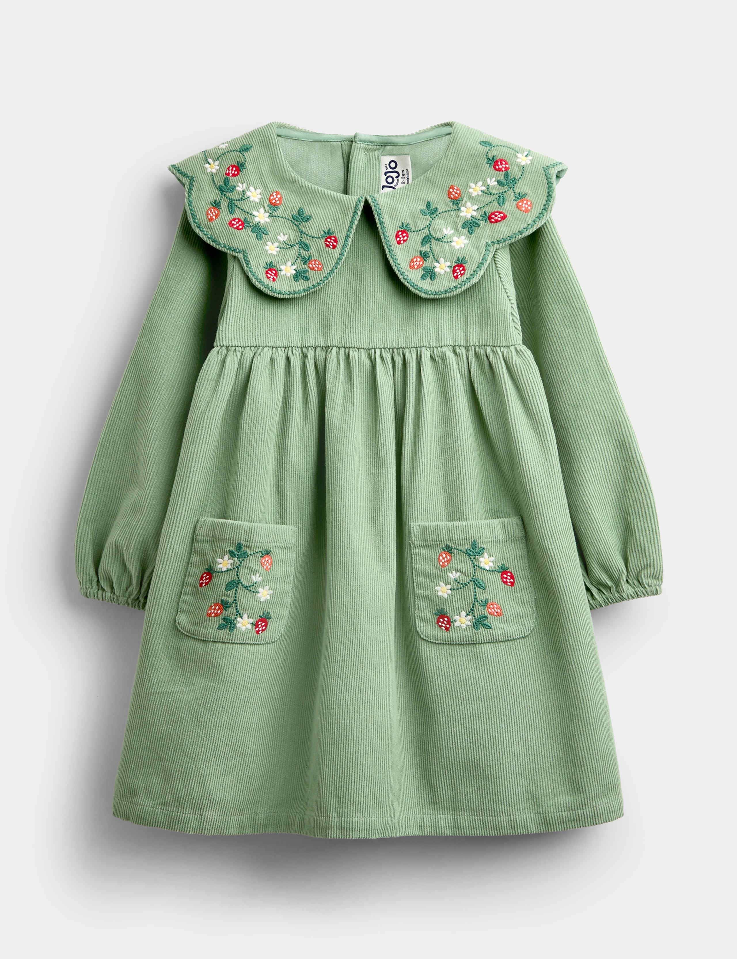 Pure Cotton Strawberry Embroidered Dress